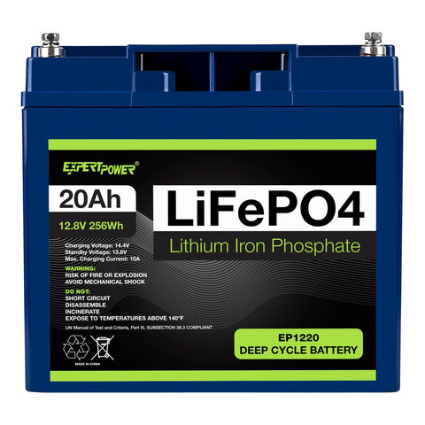 12V 20Ah LiFePO4 - EP1220 - ExpertPower Direct