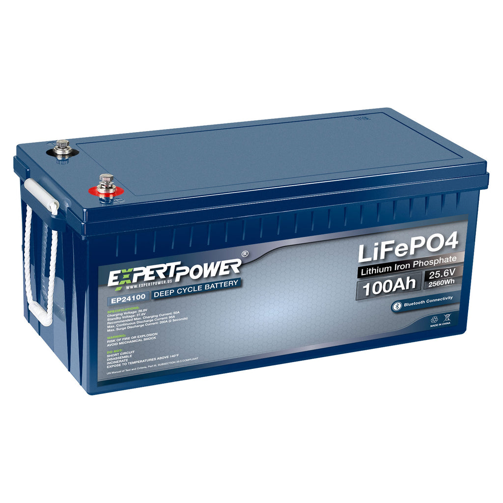 24V 100Ah LiFePO4 Deep Cycle Rechargeable Battery