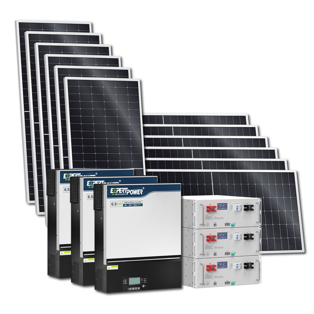 48v Solar Panel Array 15KWH 6480W 48V Solar Power System Kit | LiFePO4 48V 300Ah Battery ...