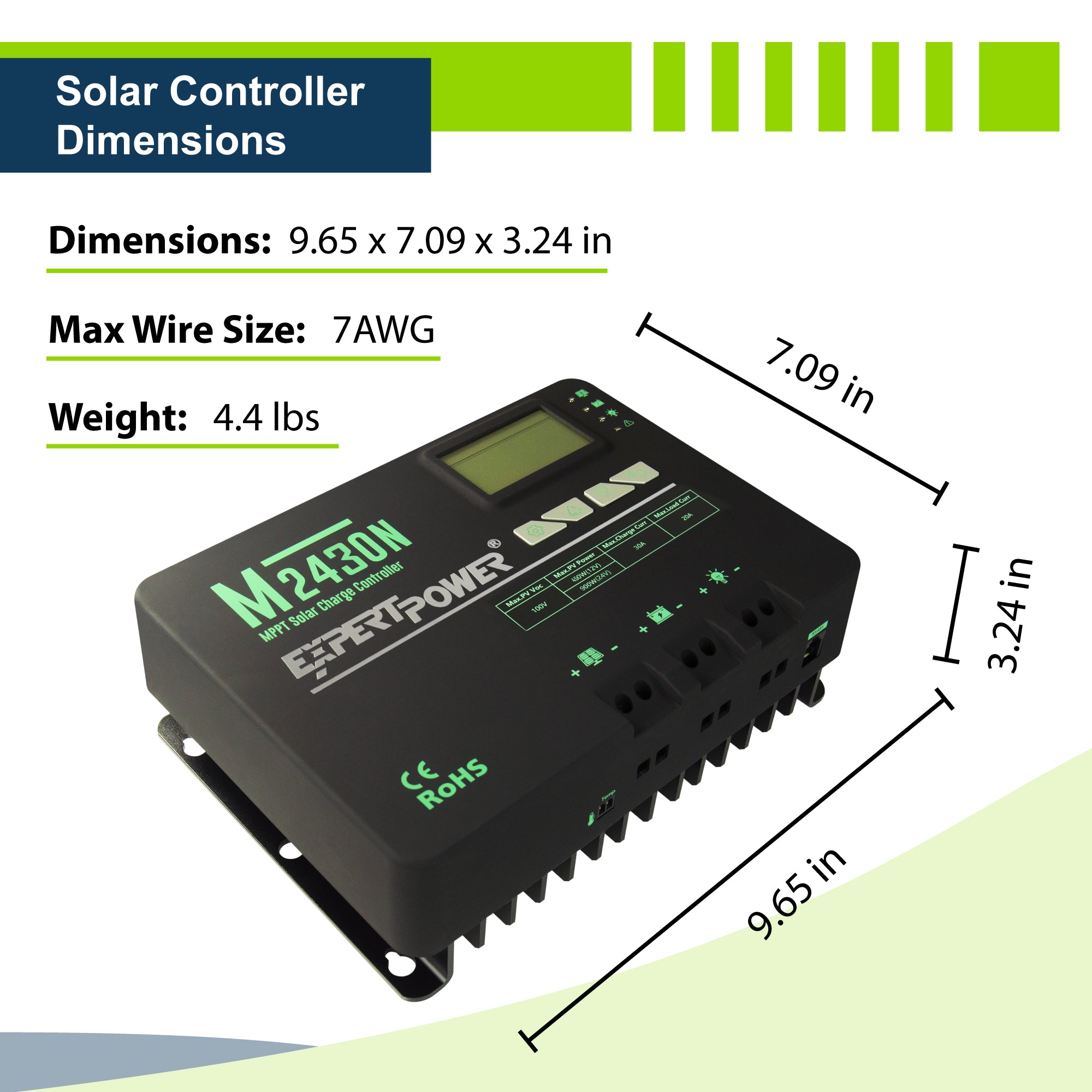 30A MPPT Solar Charge Controller - ExpertPower Direct