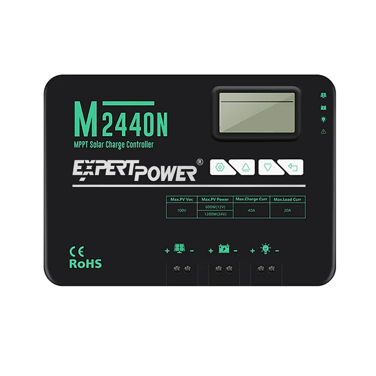 40A MPPT Solar Charge Controller with Bluetooth Function ExpertPower Direct