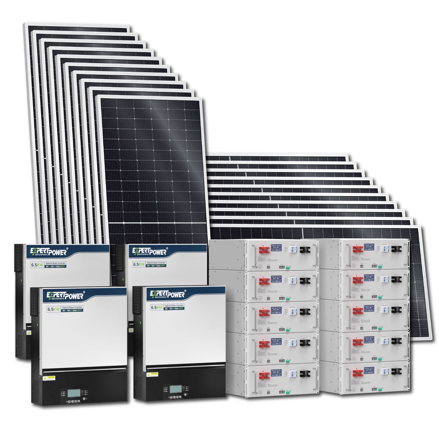 48v Solar Panel Array ExpertPower 50KWH 10800W 48V Solar Power System Kit | LiFePO4 48V 800Ah ...