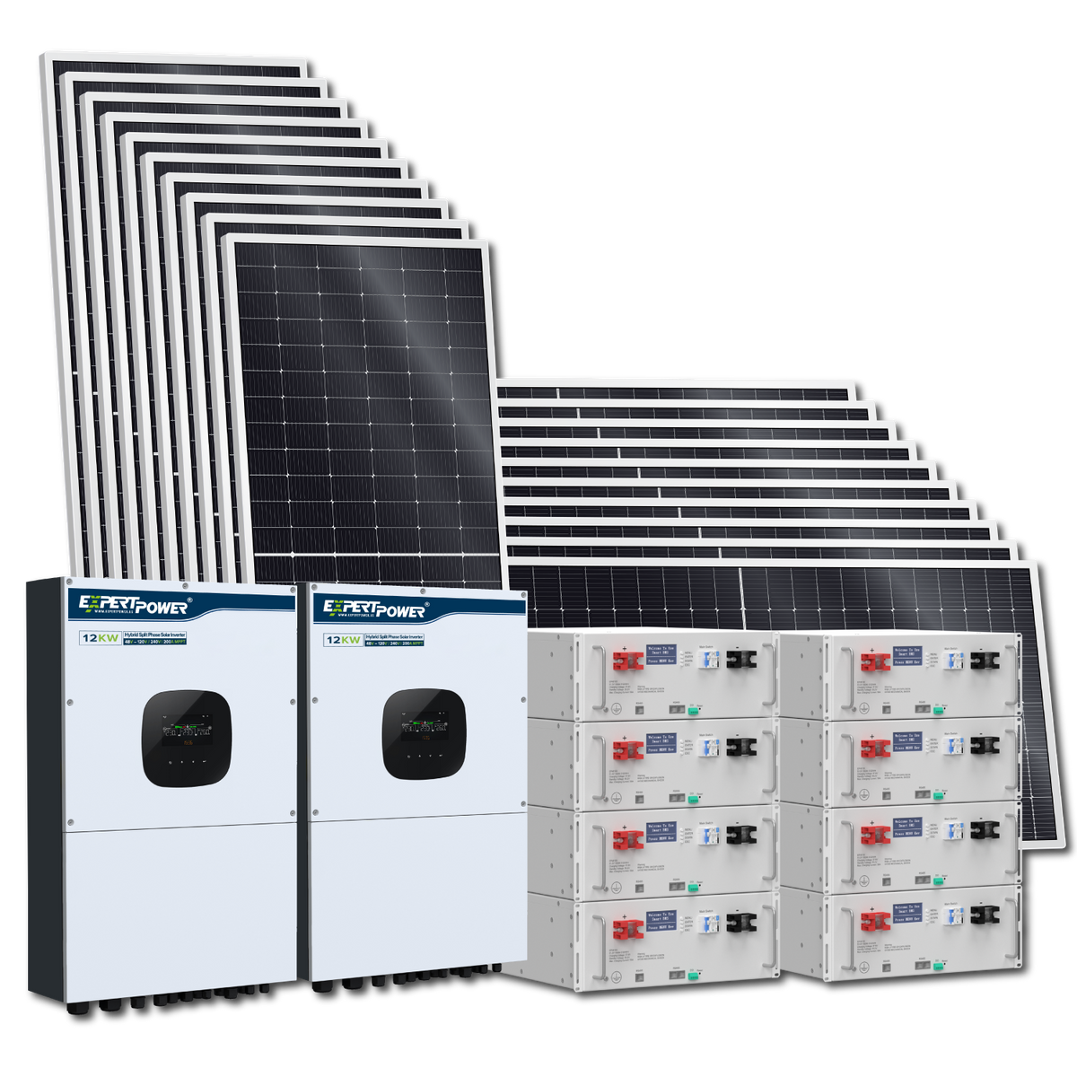 48v Solar Panel Array 40KWH 10800W 48V Solar Power System Kit | LiFePO4 48V 800Ah, 10800W ...