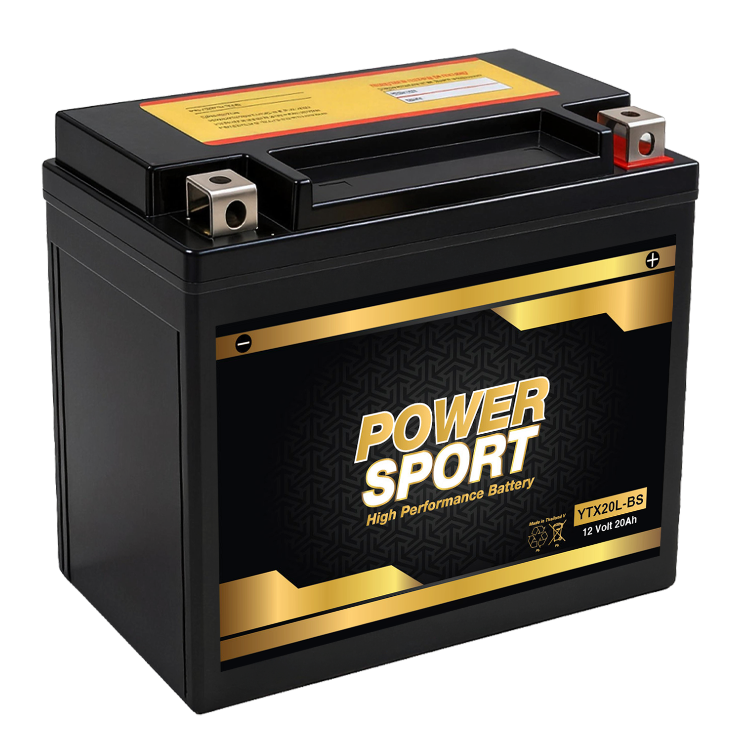 12V 20Ah YTX20L-BS Power Sport AGM Battery | ExpertPower Direct