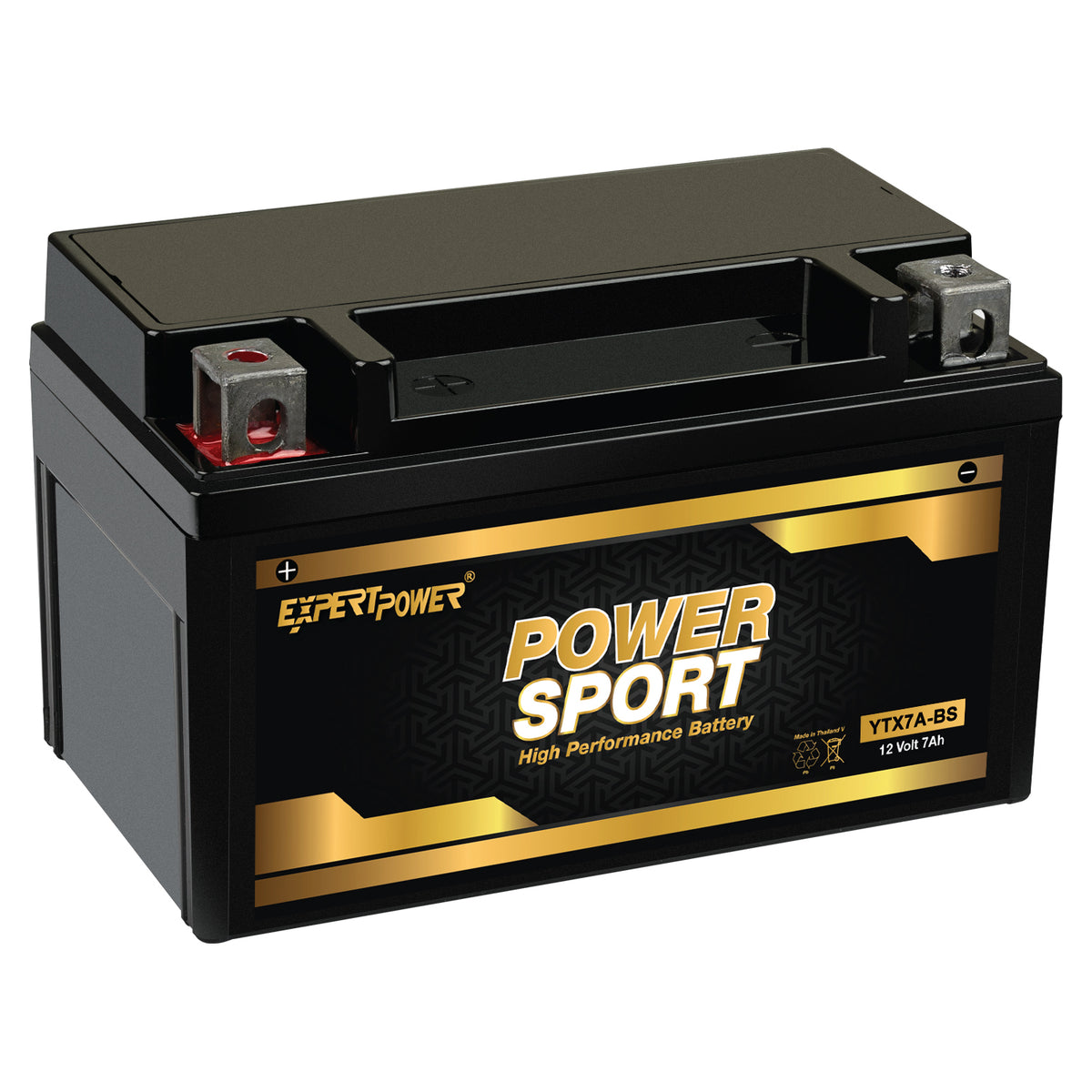 12V 7ah YTX7A-BS AGM Power Sport Battery | ExpertPower Direct