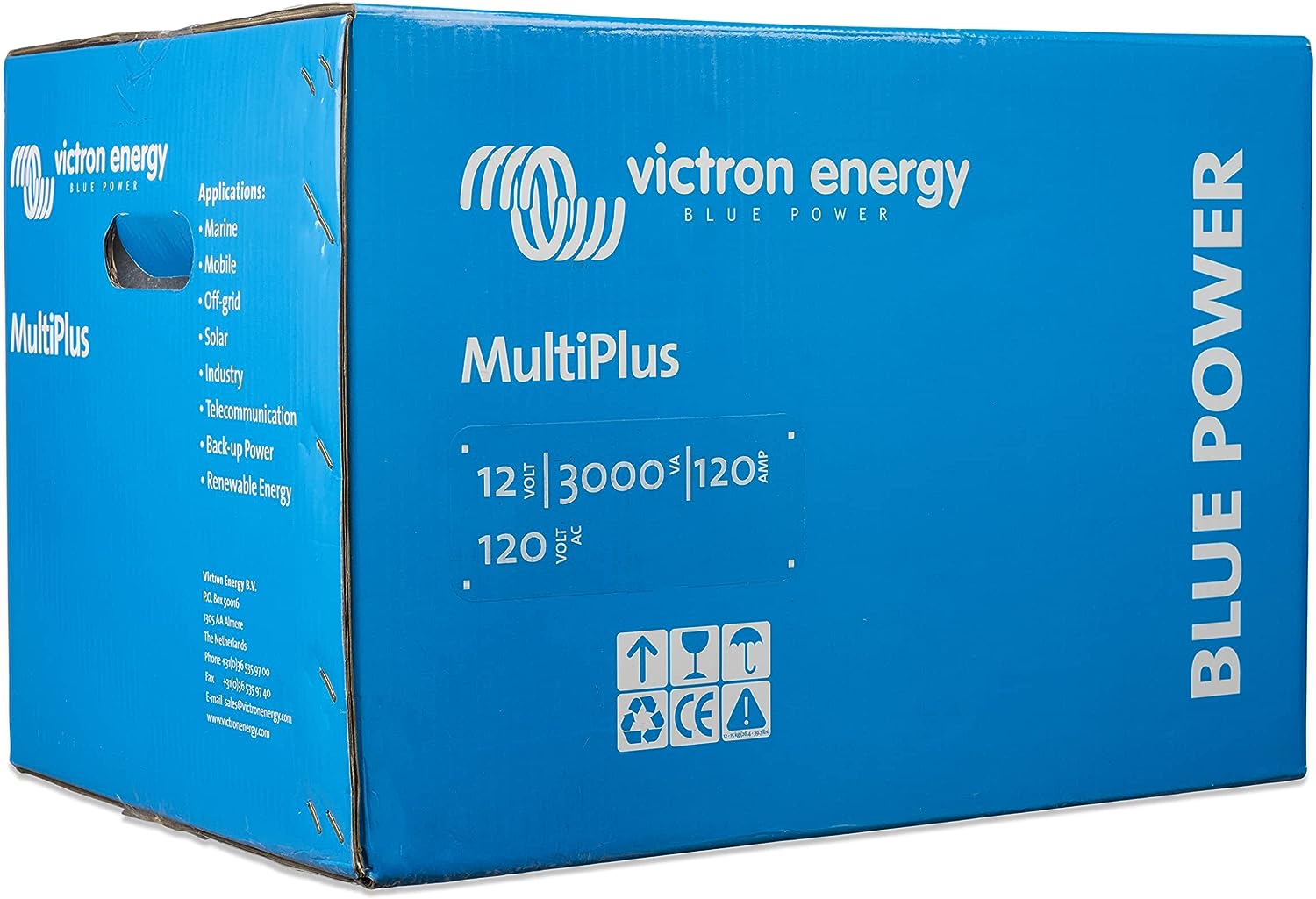 Victron Multiplus MultiPlus 3000VA 12-Volt Pure Sine Wave Inverter and 120 amp Battery Charger, UL-Certified - ExpertPower Direct