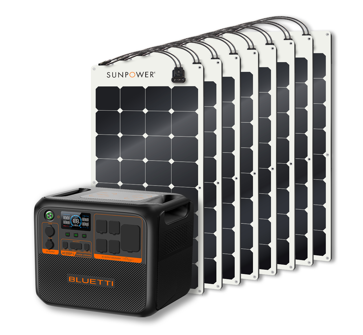 camping powerstation BLUETTI AC200PL Portable Power Station | 2400W - 2304Wh + Up to 12 x S