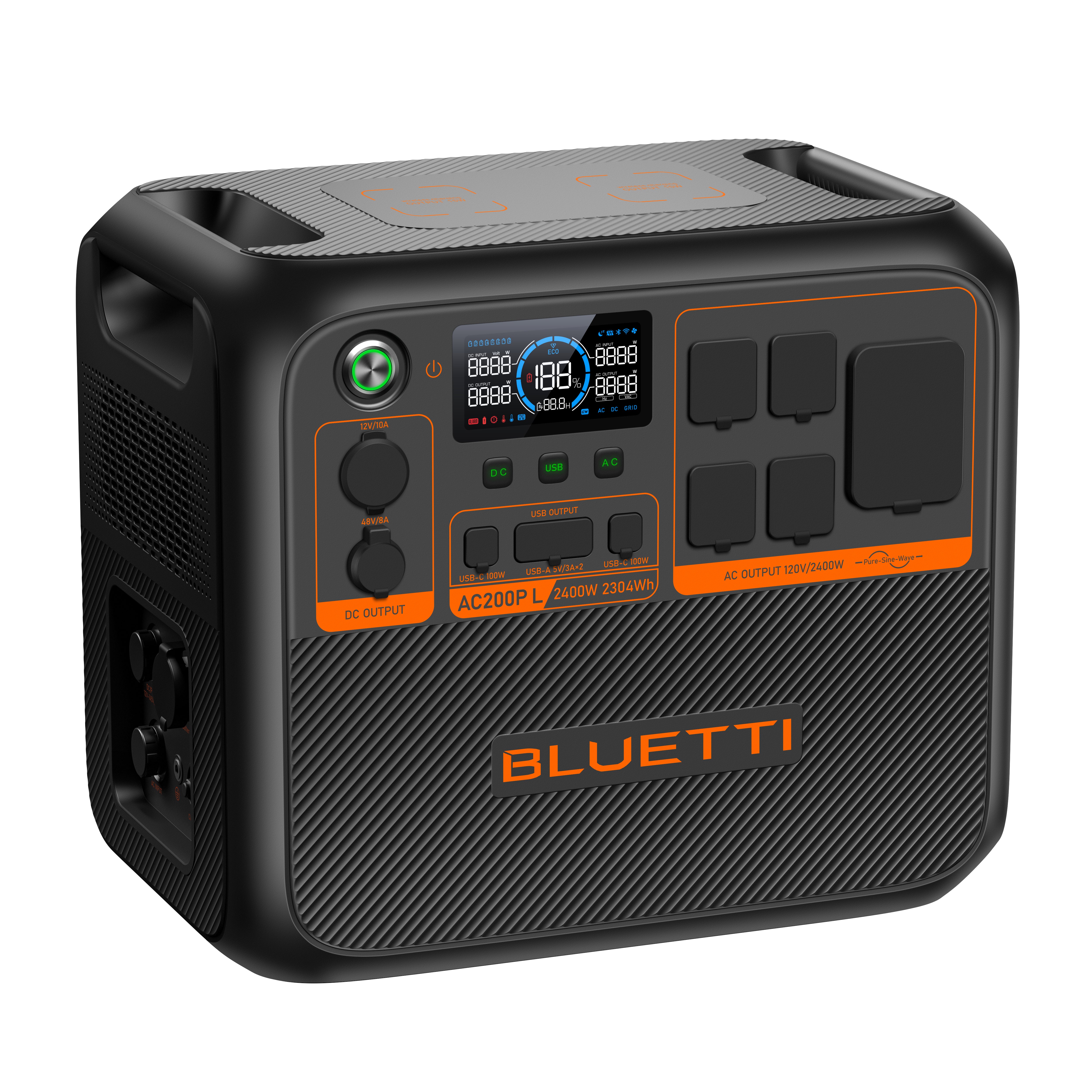 Bluetti Premium Series AC200PL Portable Power Station And Pv200 Solar Panel