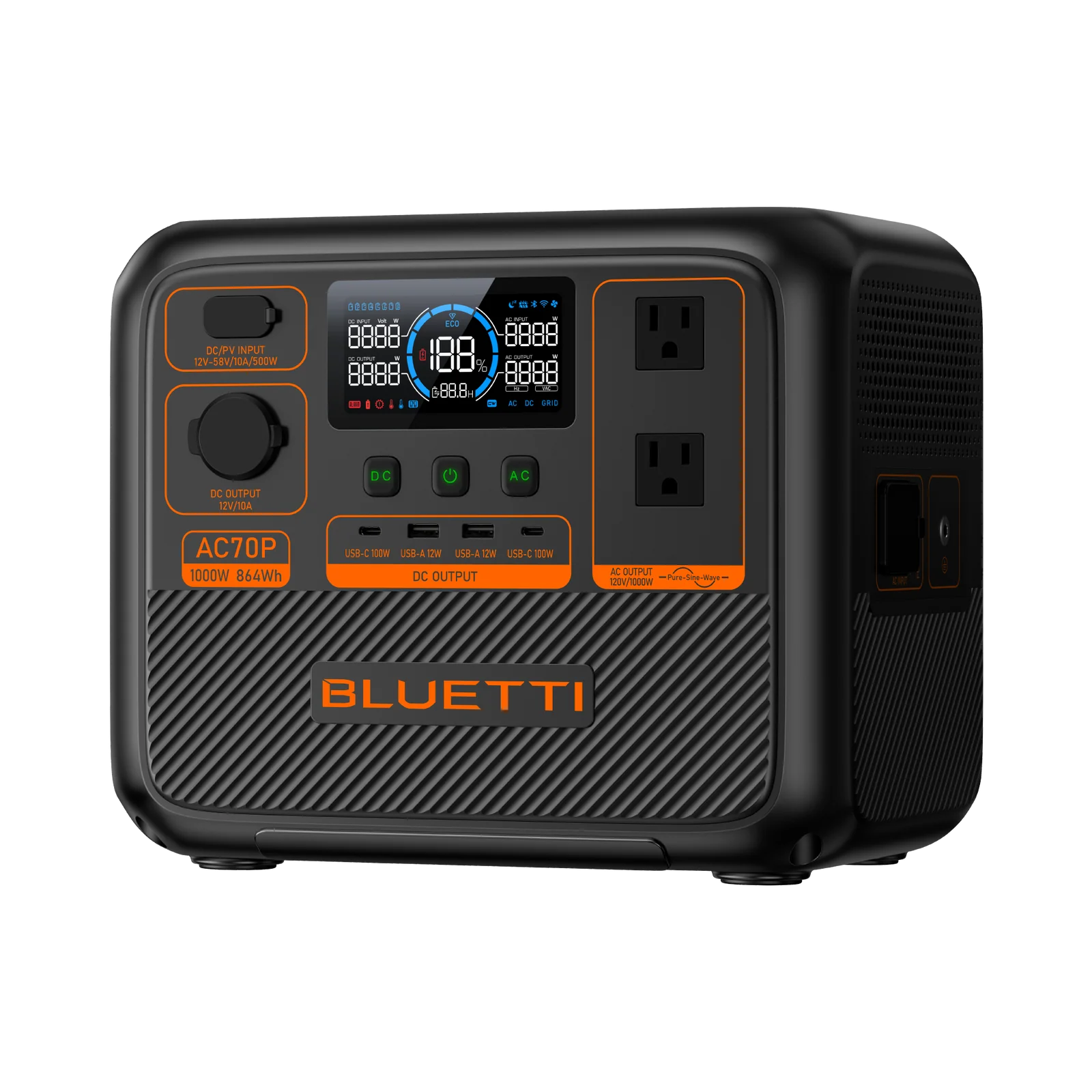 BLUETTI AC70P Portable Power Station | 1000W 864Wh