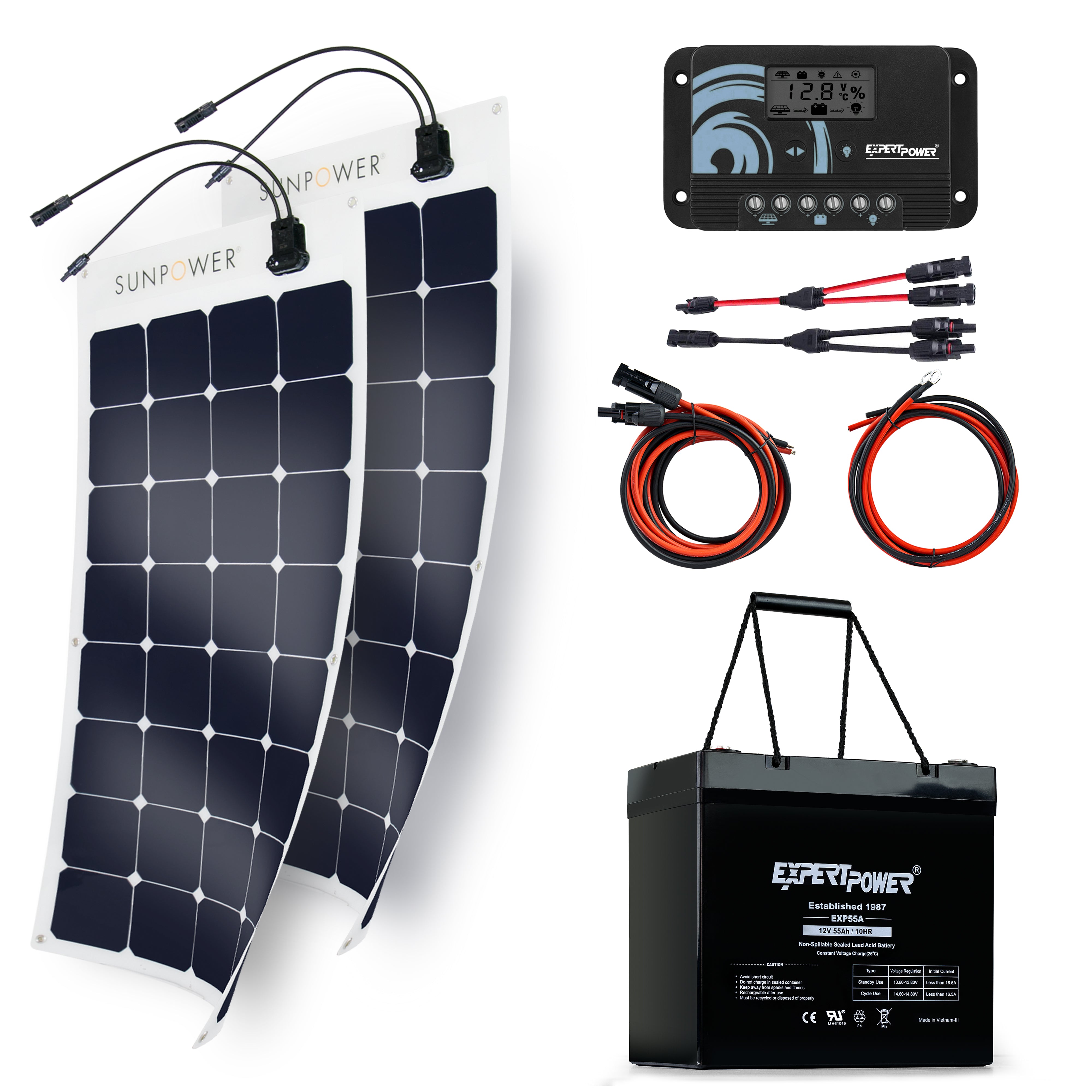 660WH AGM | 200W - SunPower - ExpertPower Direct