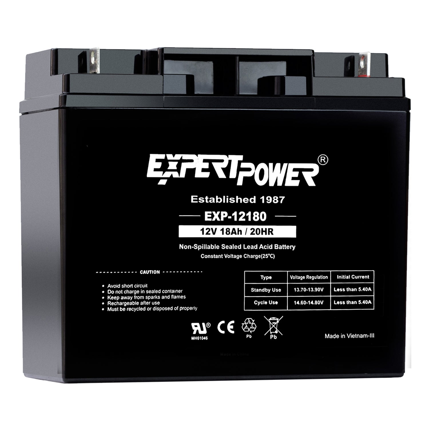 EXP12180 12V 18Ah - ExpertPower Direct