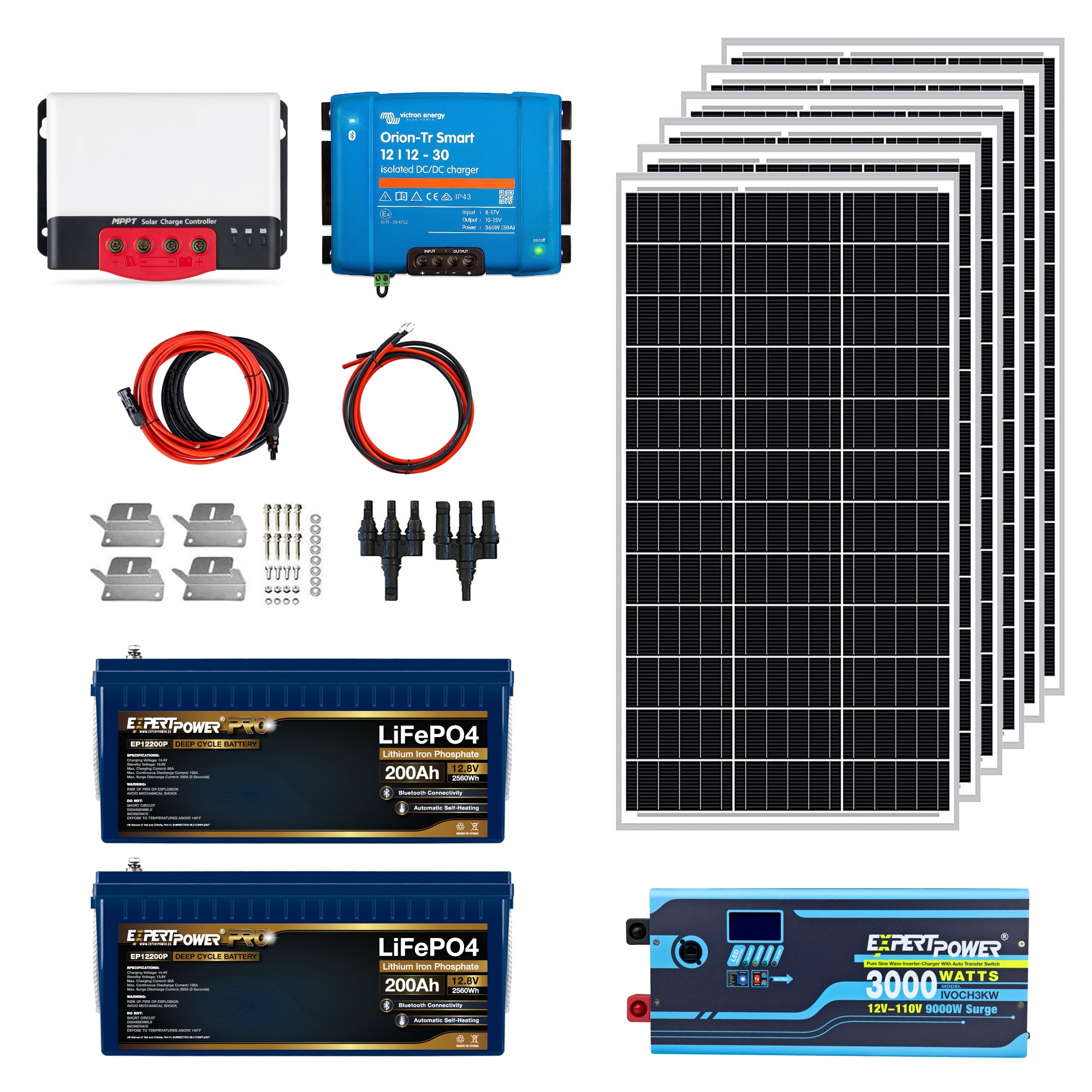 Solar Kit 24V 2400W Hybrid Wechselrichter