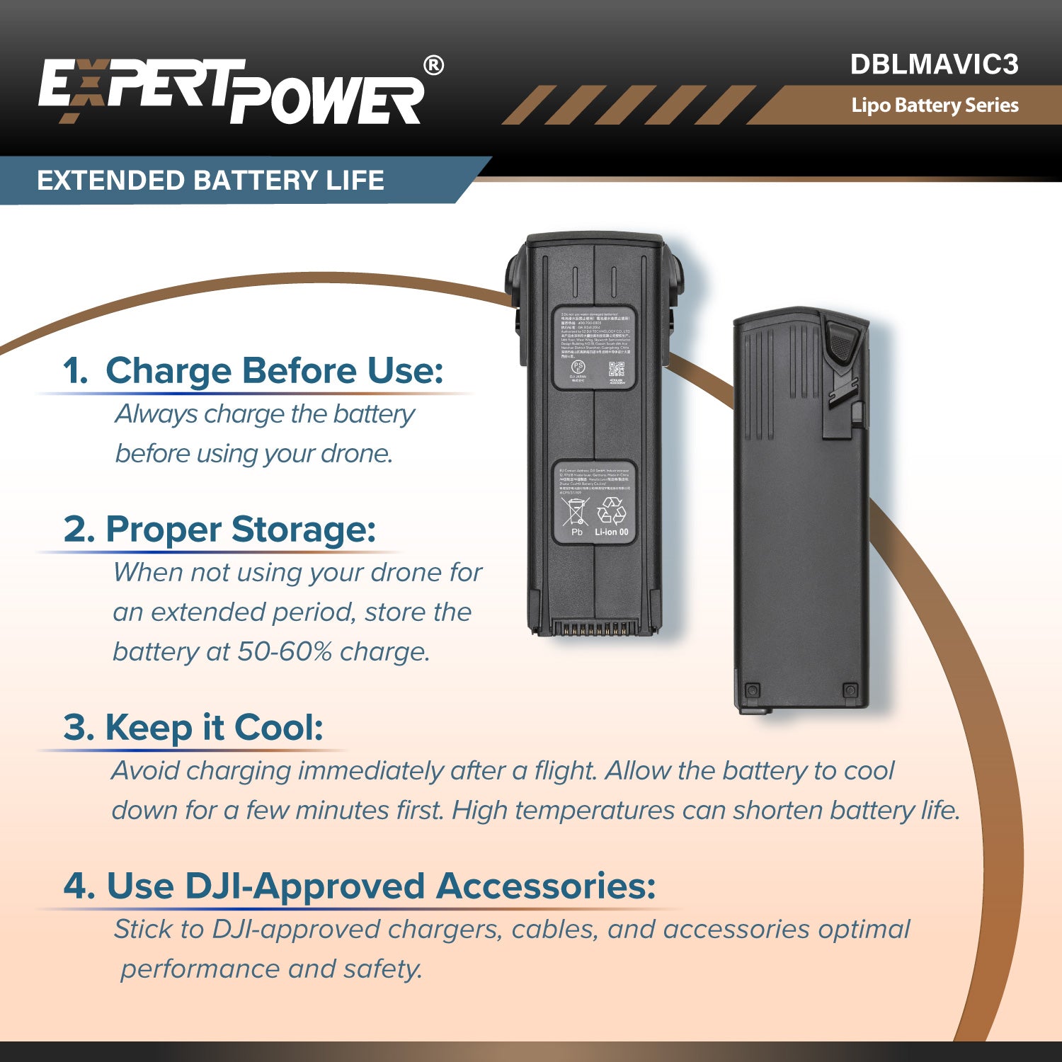 DJI Mavic 3 Replacement Battery - ExpertPower Direct