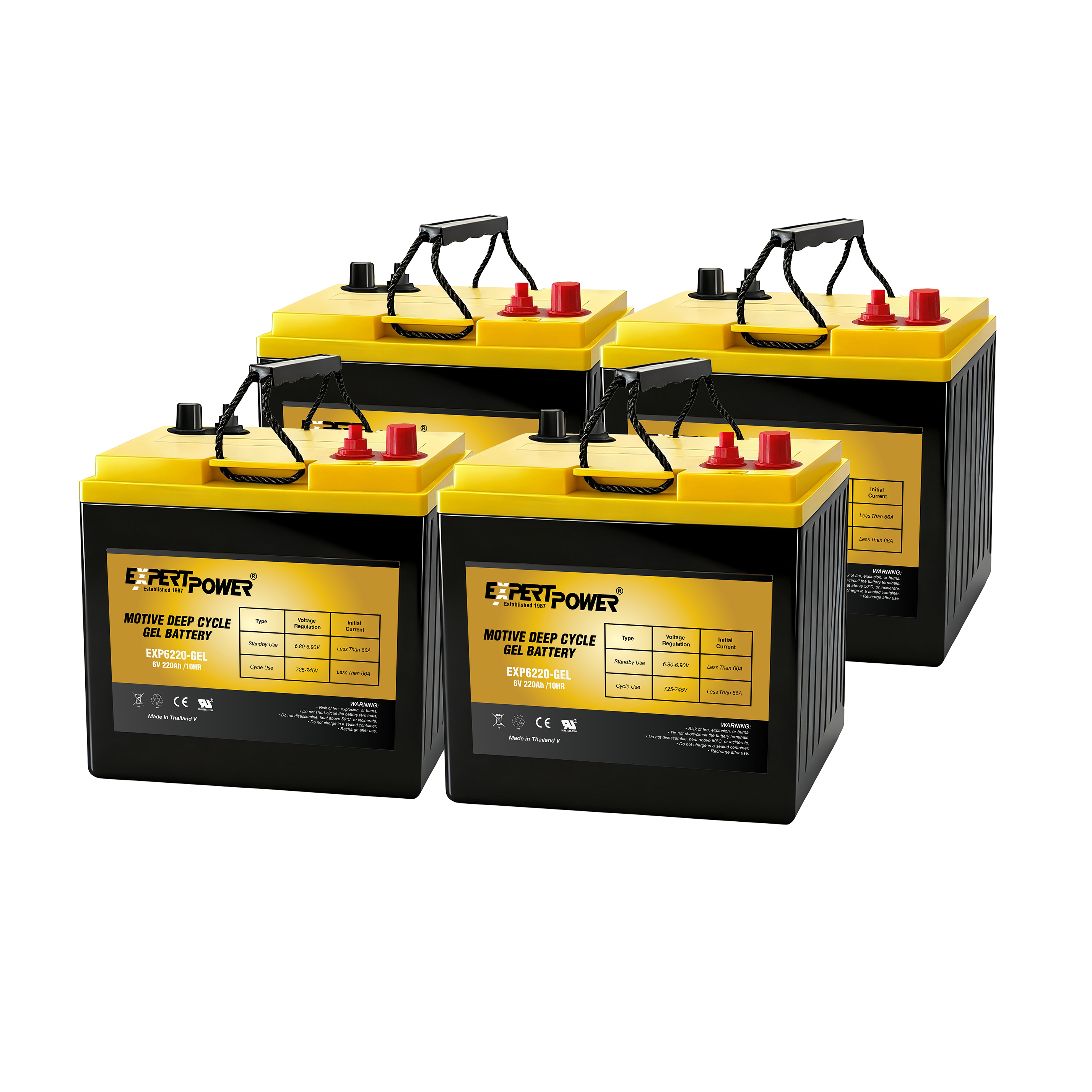 EXP6220-GEL  6V 220Ah Gel Deep Cycle Motive Battery