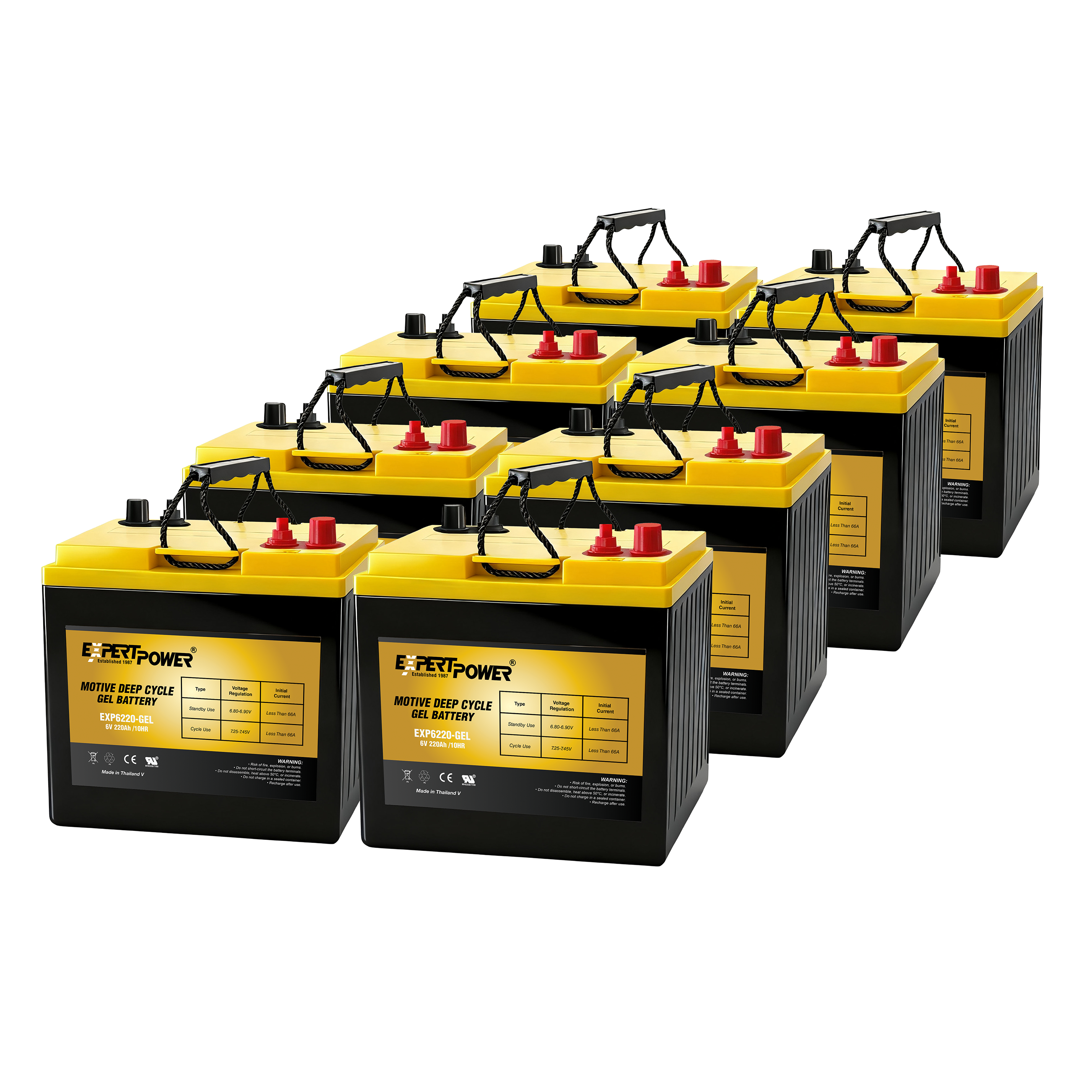 EXP6220-GEL  6V 220Ah Gel Deep Cycle Motive Battery
