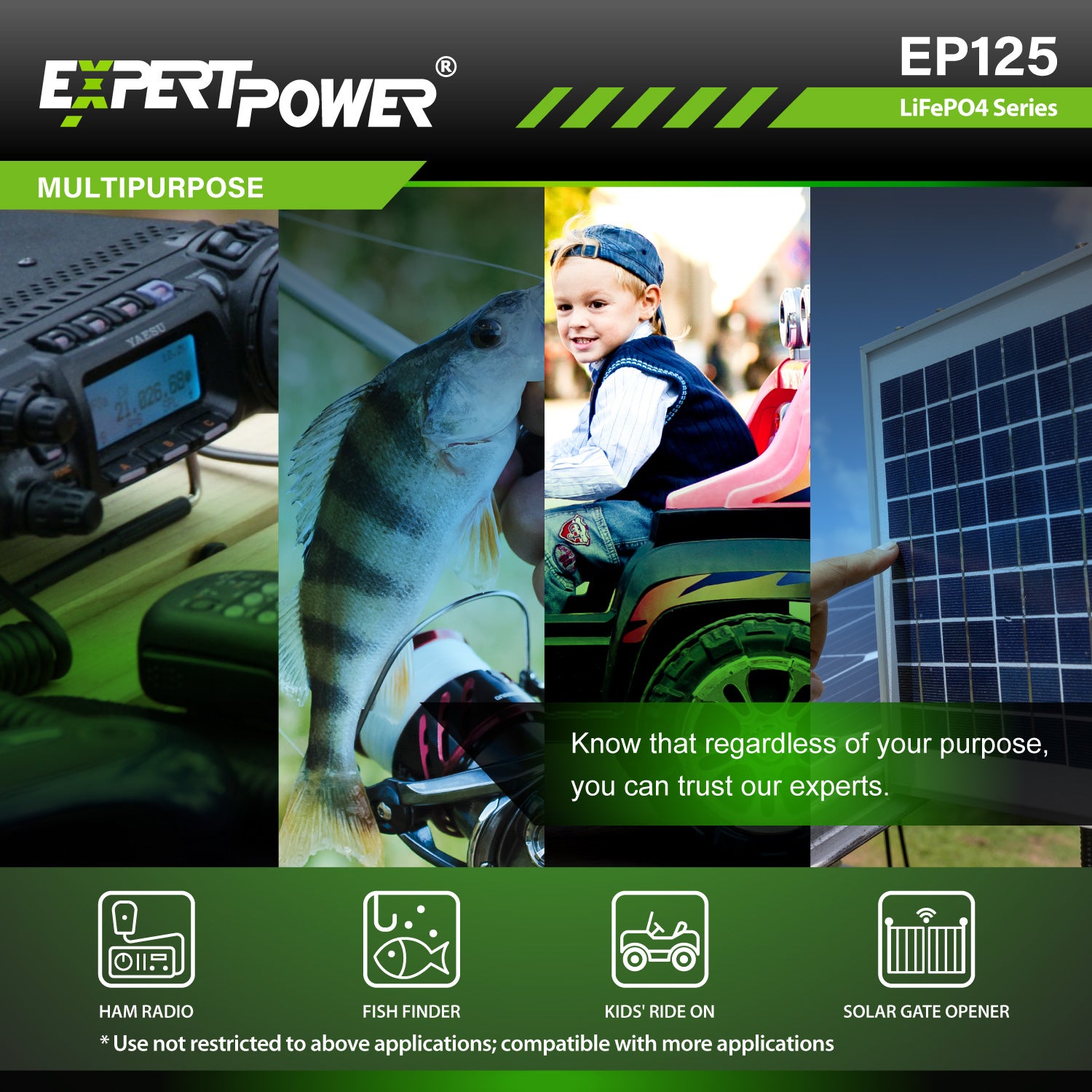 12V 5Ah LiFePO4 - EP125 - ExpertPower Direct