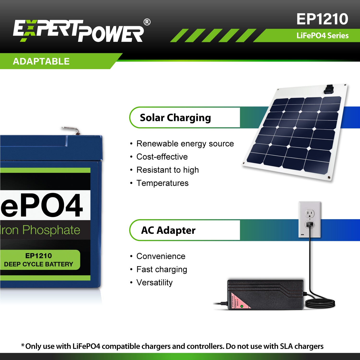 12V 10Ah LiFePO4 - EP1210