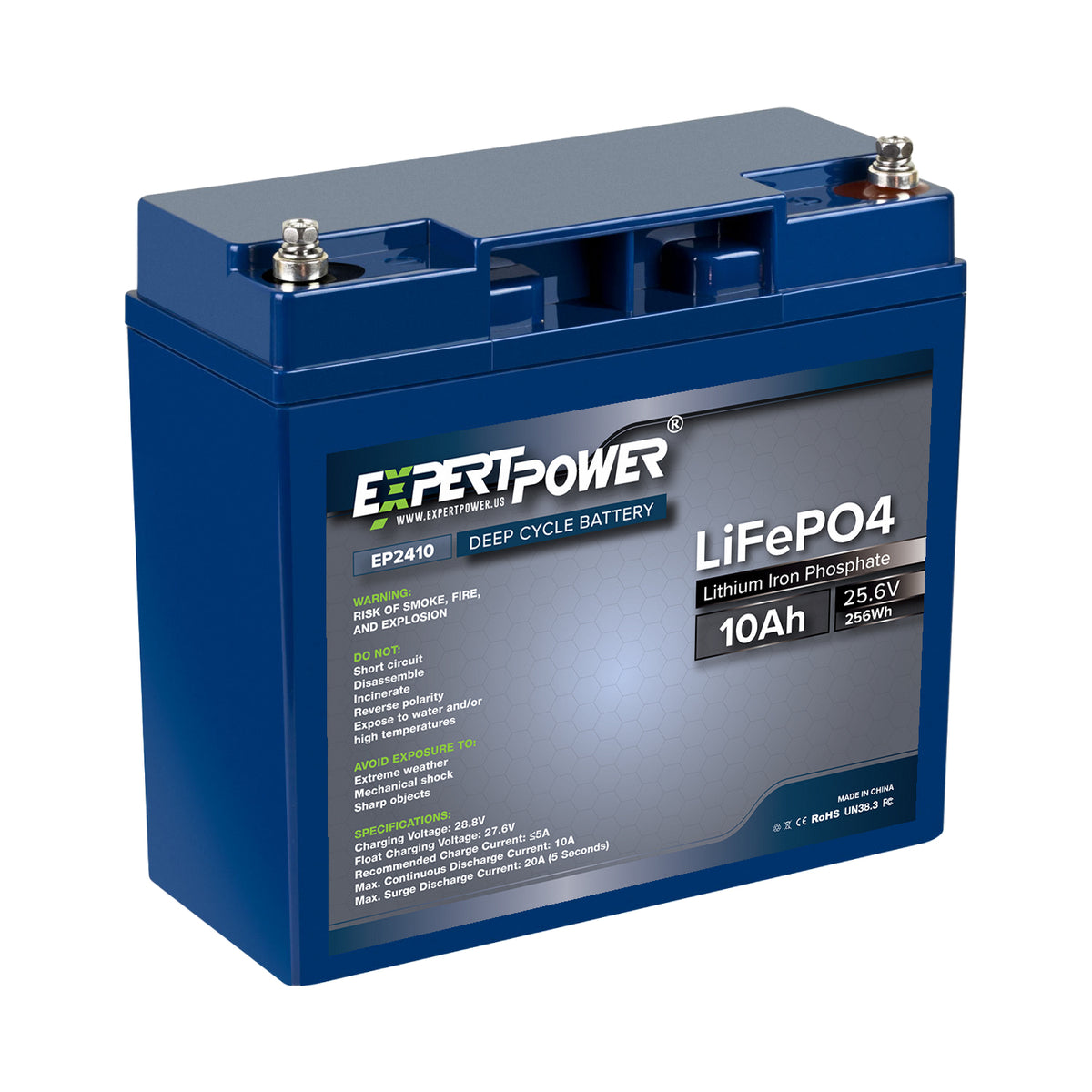 24V 10Ah LiFePO4 Deep Cycle Rechargeable Battery | 2500-7000 Life
