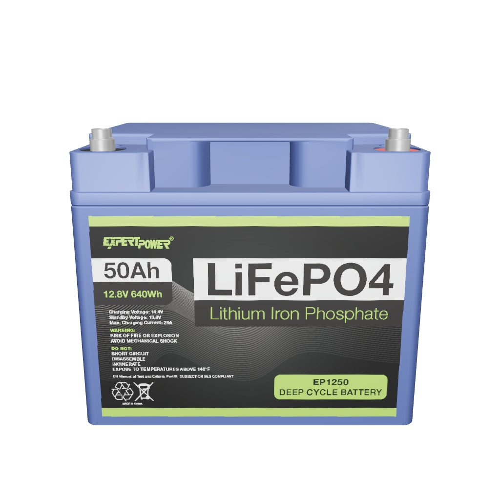 ExpertPower 12V 5Ah Lithium LiFePO4 Deep Cycle Rechargeable Battery |  2500-7000 Life Cycles & 10-Year Lifetime | Built-in BMS