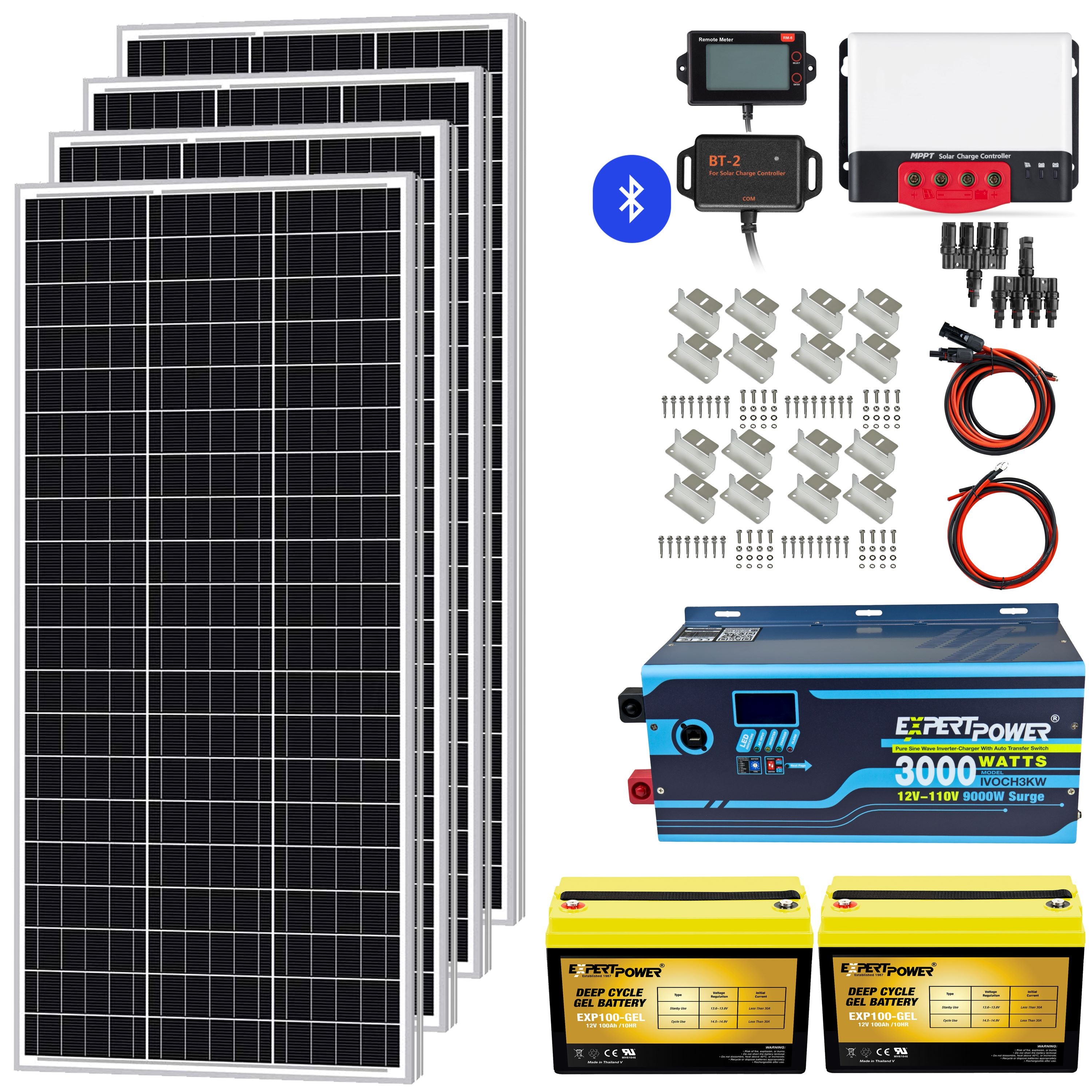 2.4KWH GEL | 400W | 3KW - ExpertPower Direct