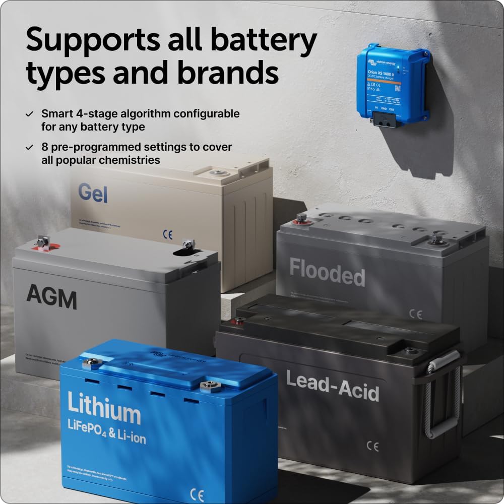 Victron Energy Orion XS 1400, 12/24-Volt 50 Amp DC-DC Battery Charger