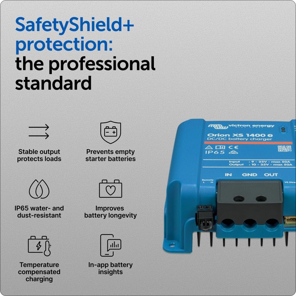 Victron Energy Orion XS 1400, 12/24-Volt 50 Amp DC-DC Battery Charger