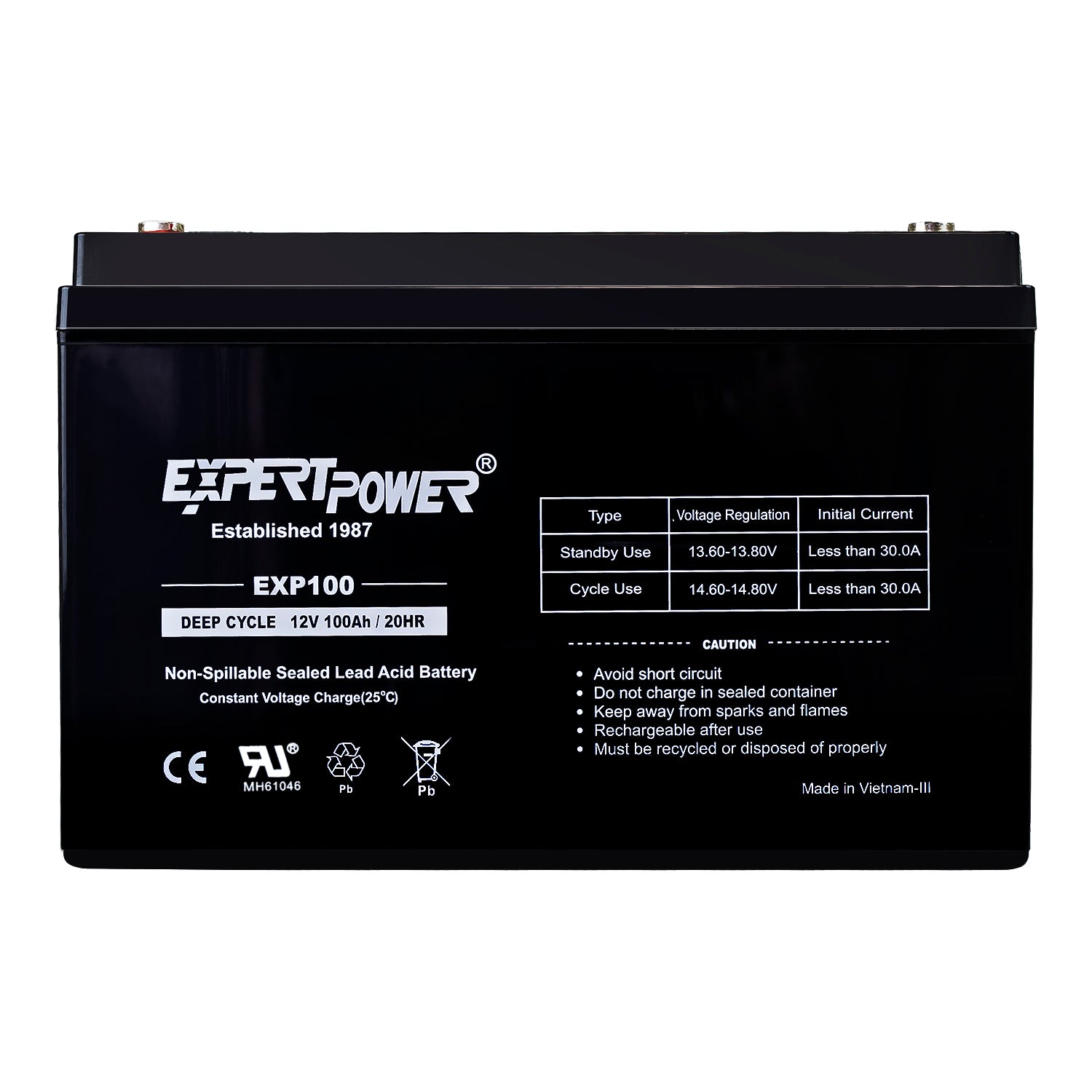 EXP100 12V 100Ah Deep Cycle - ExpertPower Direct