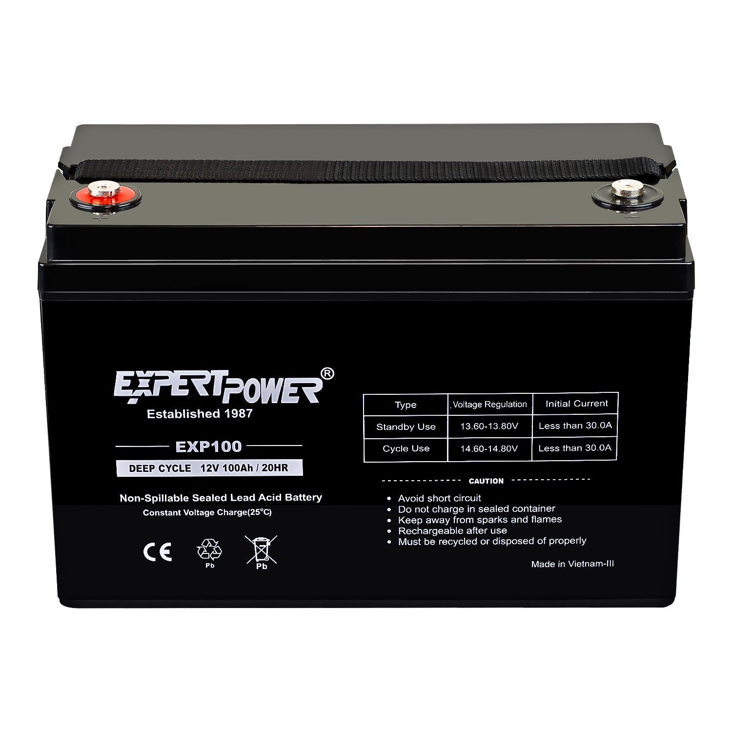 EXP100 12V 100Ah Deep Cycle - ExpertPower Direct