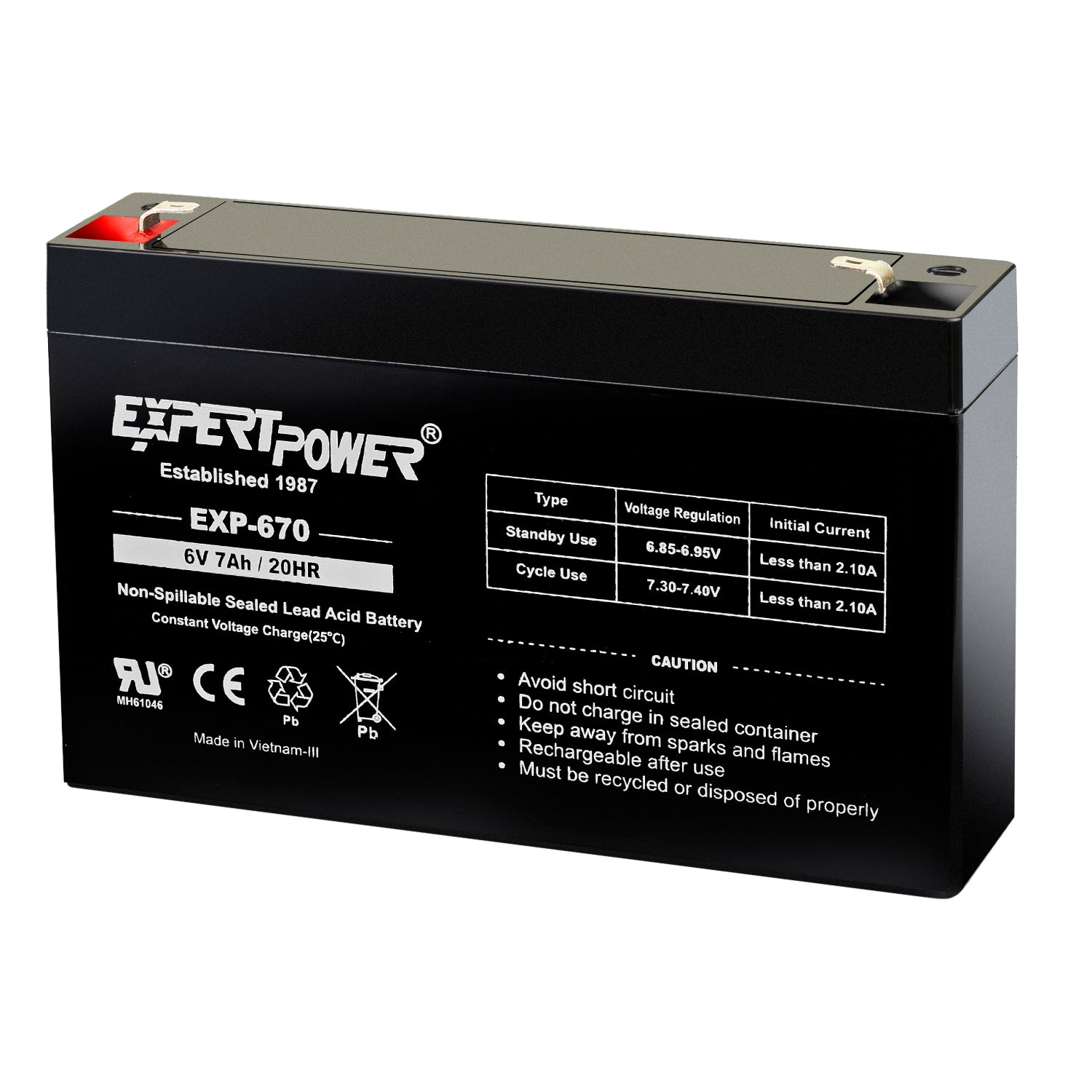 EXP670 6V 7Ah - ExpertPower Direct