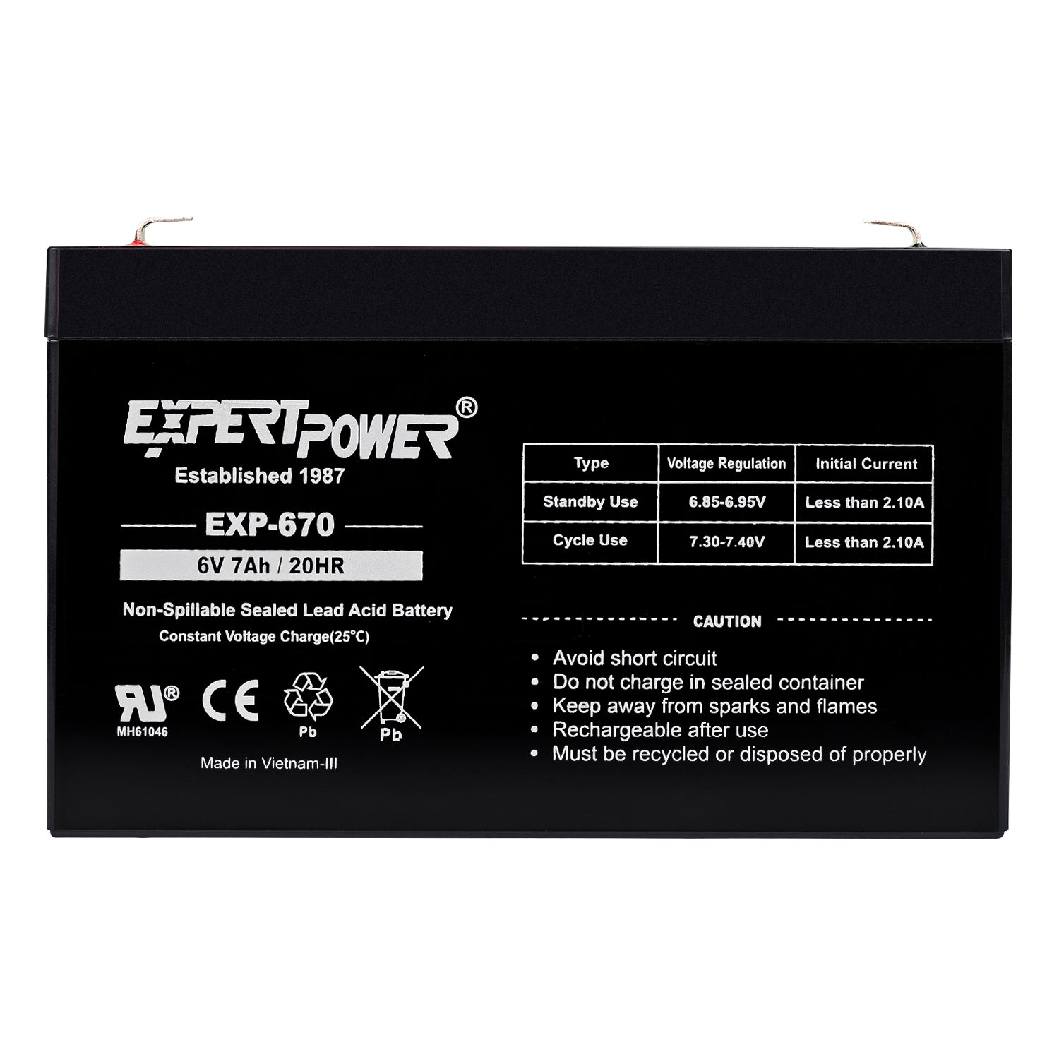 EXP670 6V 7Ah - ExpertPower Direct
