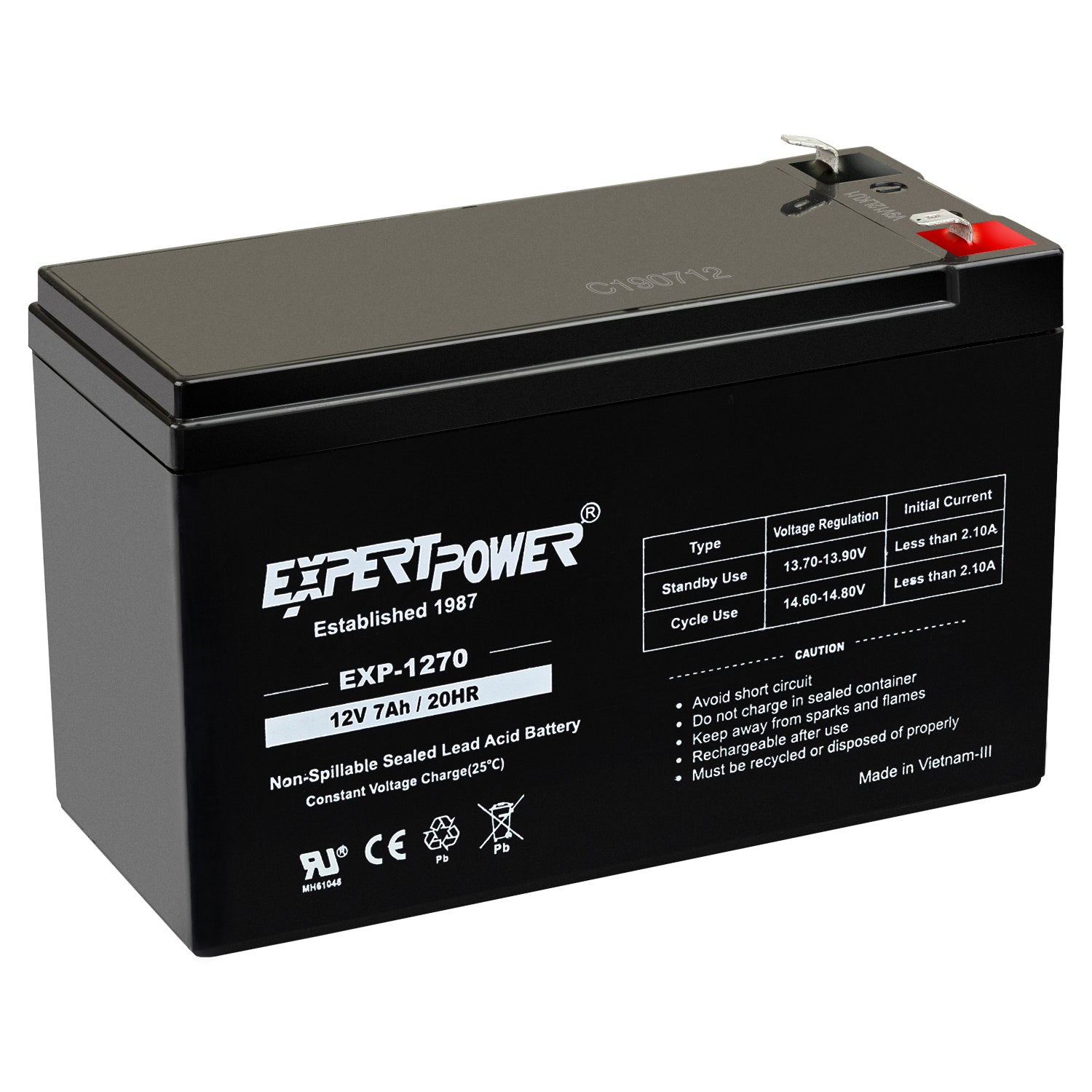 EXP1270 12V 7Ah - ExpertPower Direct