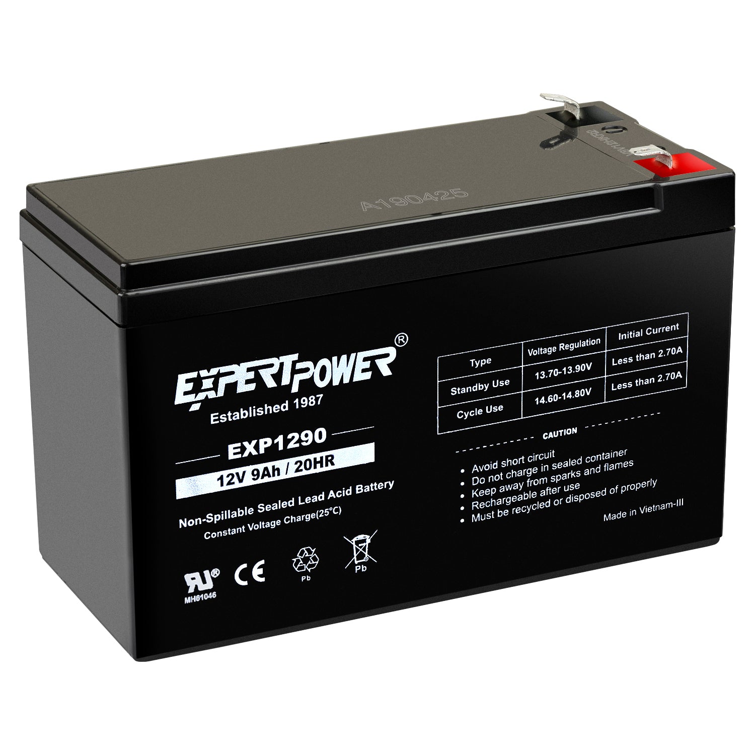 EXP1290 12V 9Ah - ExpertPower Direct