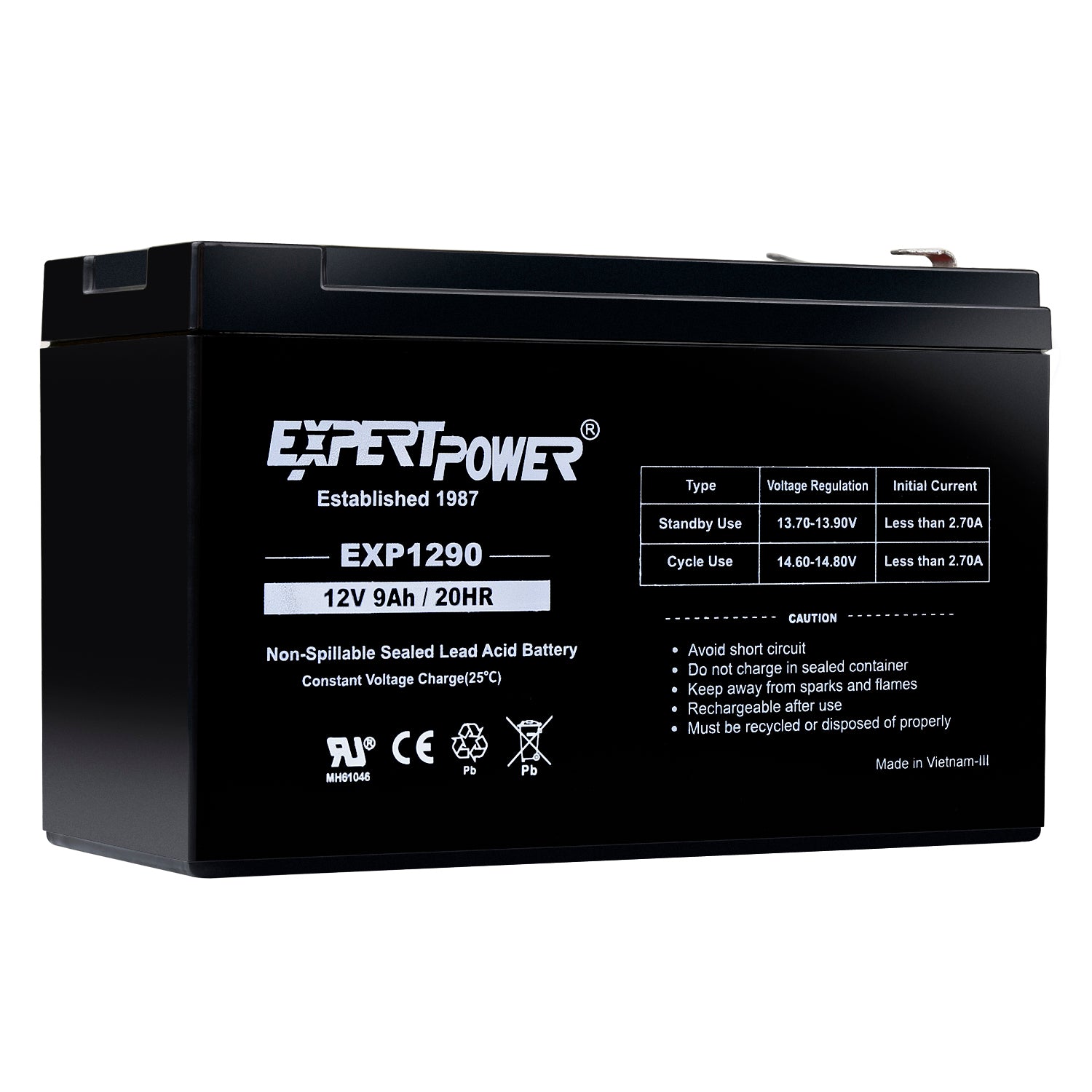 EXP1290 12V 9Ah - ExpertPower Direct
