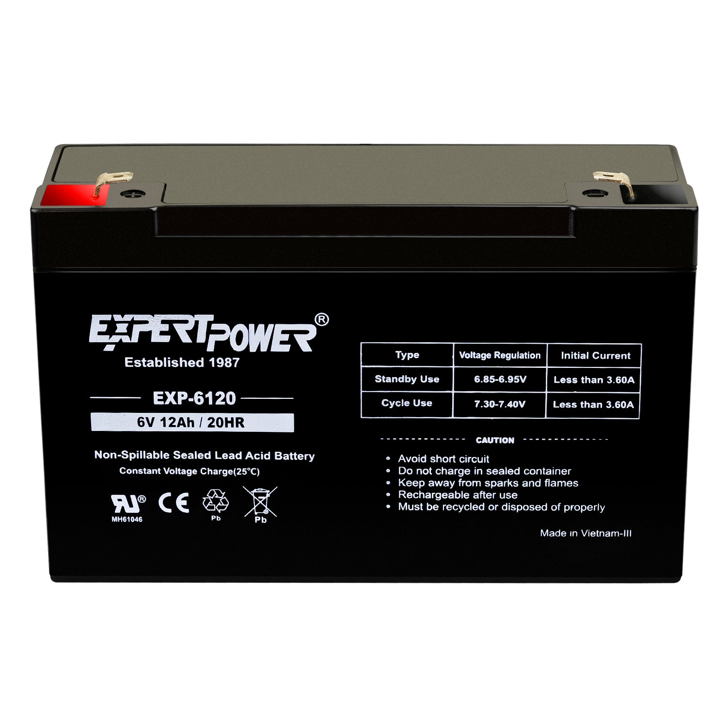 EXP6120 6V 12Ah - ExpertPower Direct