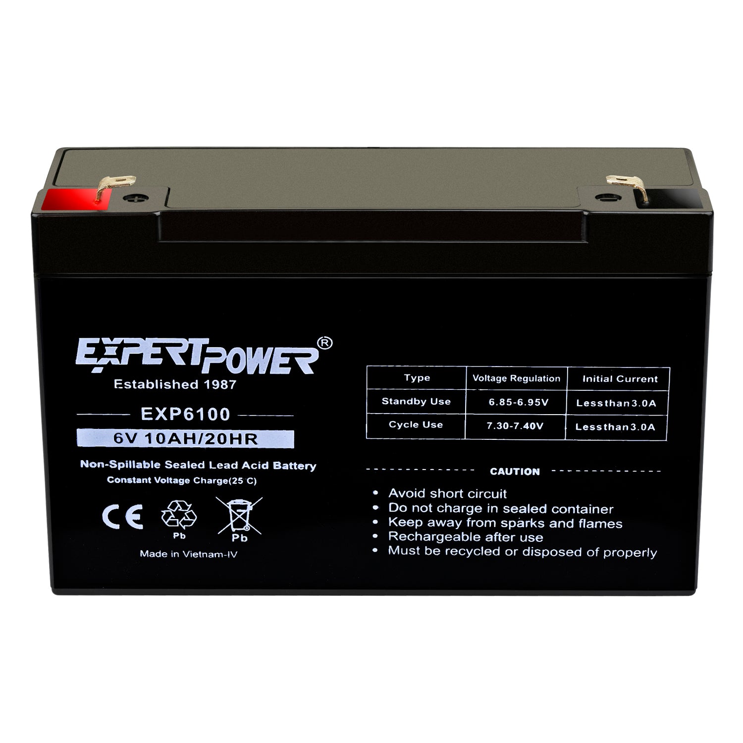 EXP6100 6V 10Ah - ExpertPower Direct