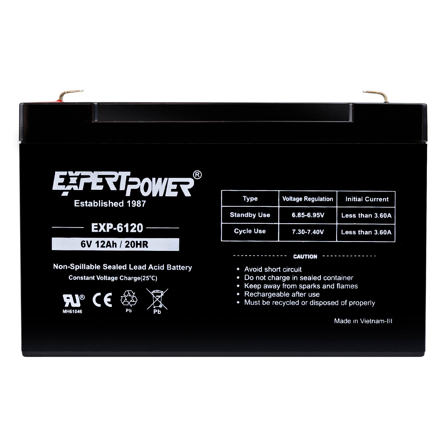 EXP6120 6V 12Ah - ExpertPower Direct