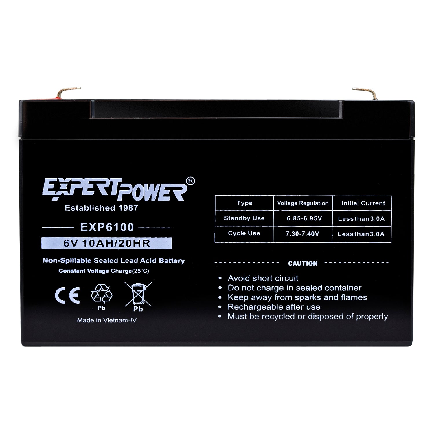 EXP6100 6V 10Ah - ExpertPower Direct