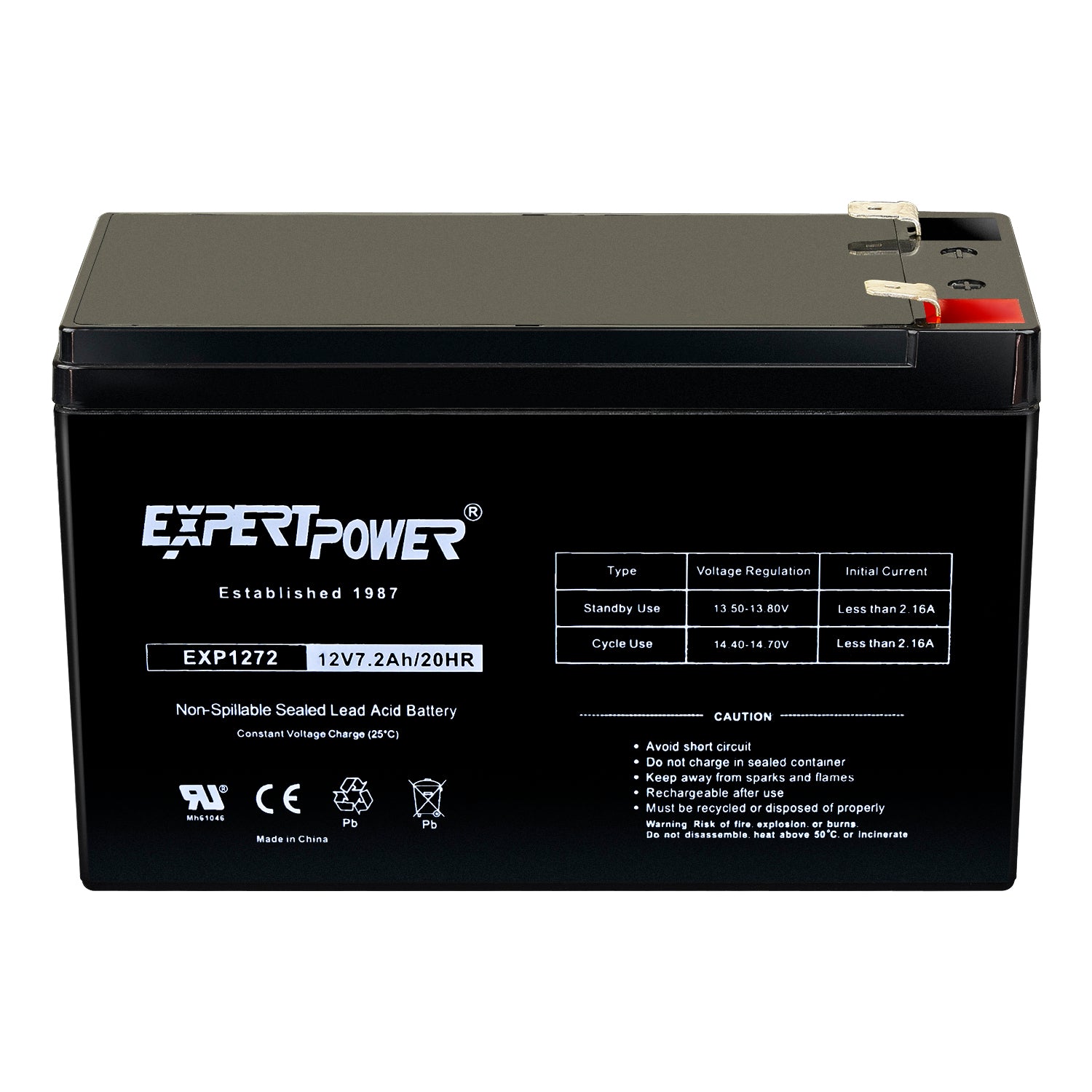 EXP1272 12V 7.2Ah - ExpertPower Direct
