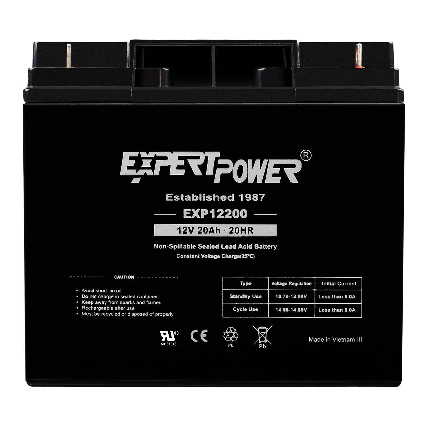 ExpertPower Exp12200 12 Volt 20 Ah Rechargeable Battery