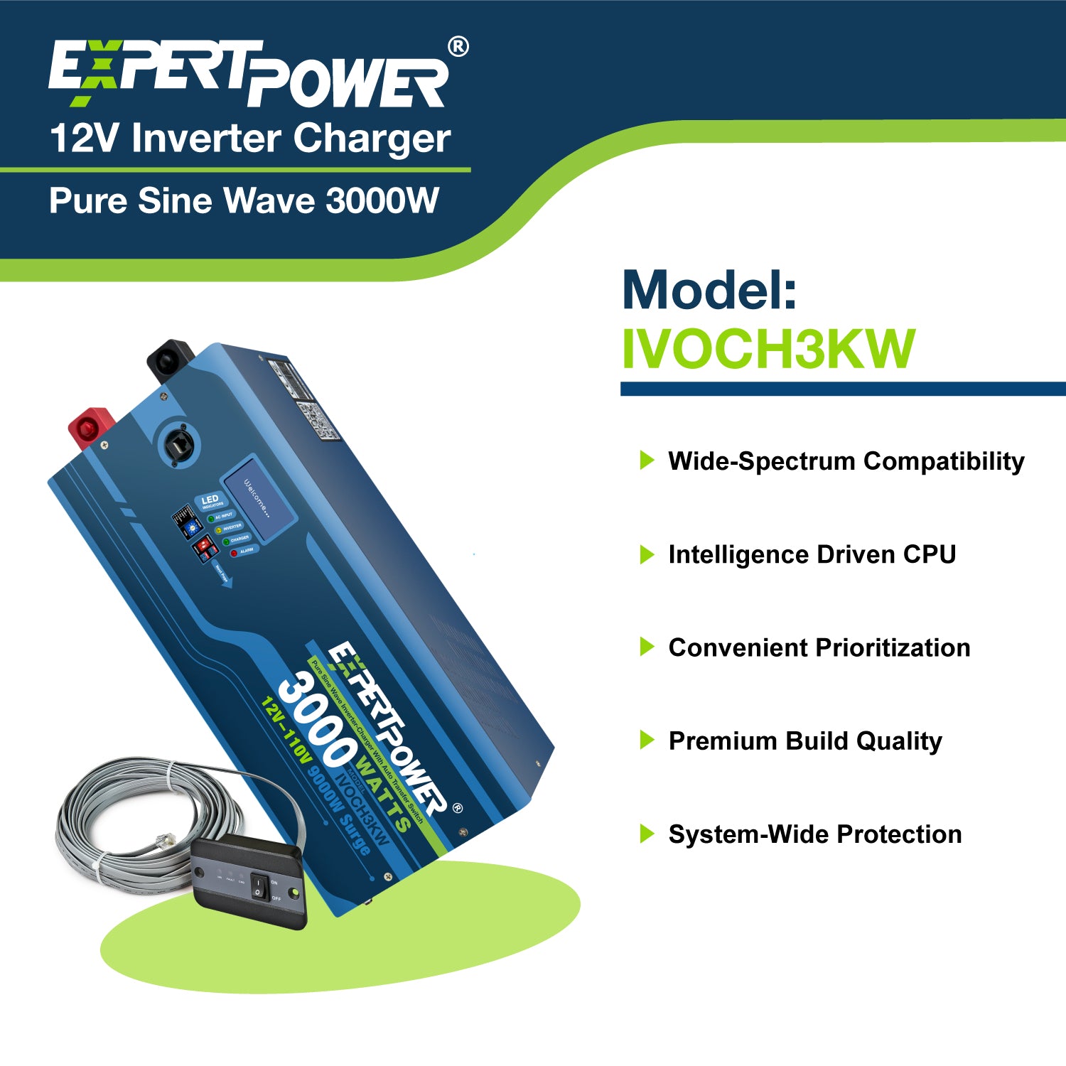 2.4KWH AGM | 630W | 3KW - ExpertPower Direct