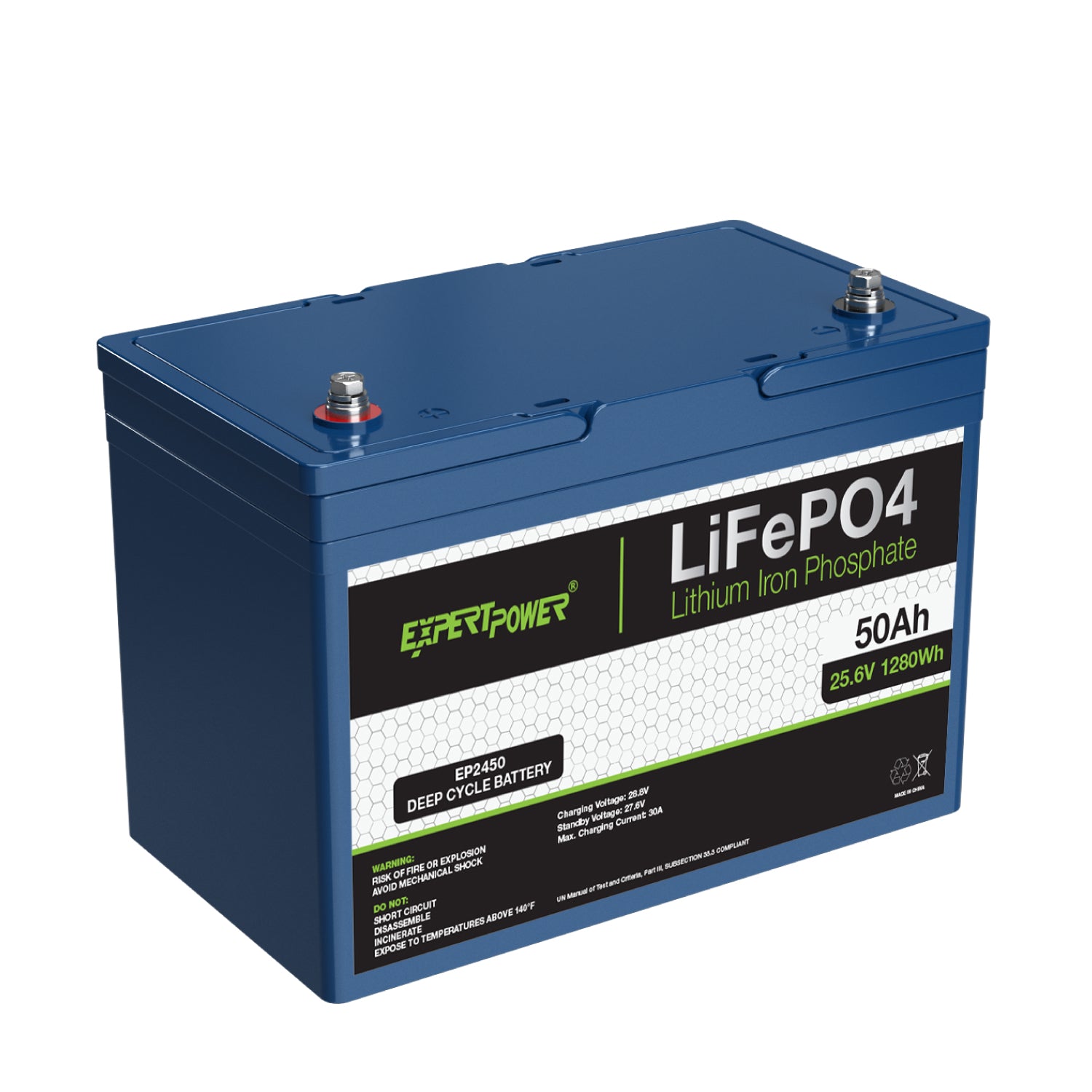 Lithium Ion battery 24V 50Ah - LiFePO4 - PowerBrick®