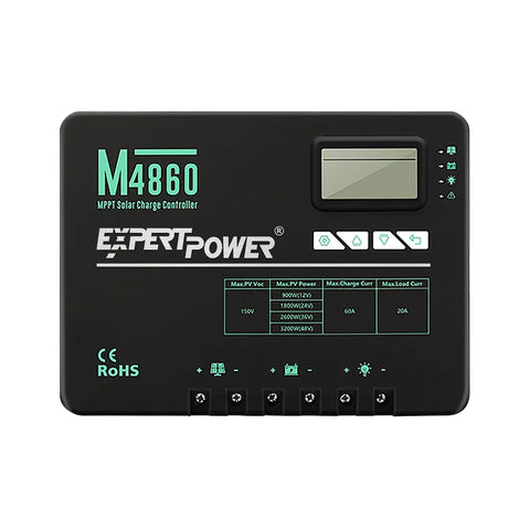 Controlador de carga solar MPPT 60A con función Bluetooth
