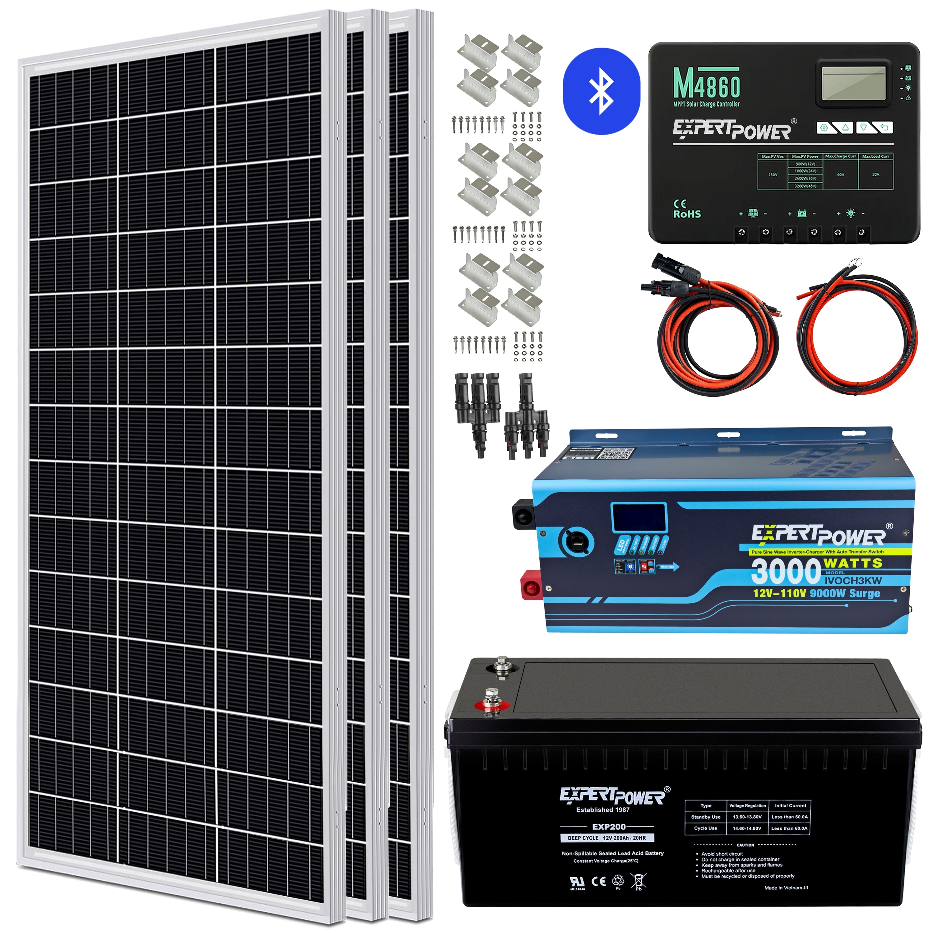 2.4KWH AGM | 630W | 3KW - ExpertPower Direct