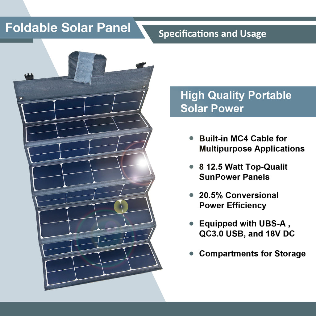100W Foldable Solar Panel