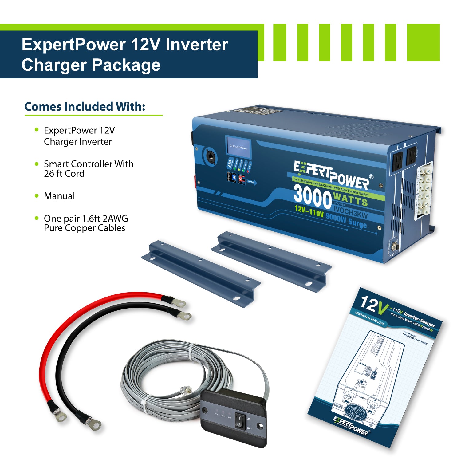 2.4KWH AGM | 400W | 3KW - ExpertPower Direct