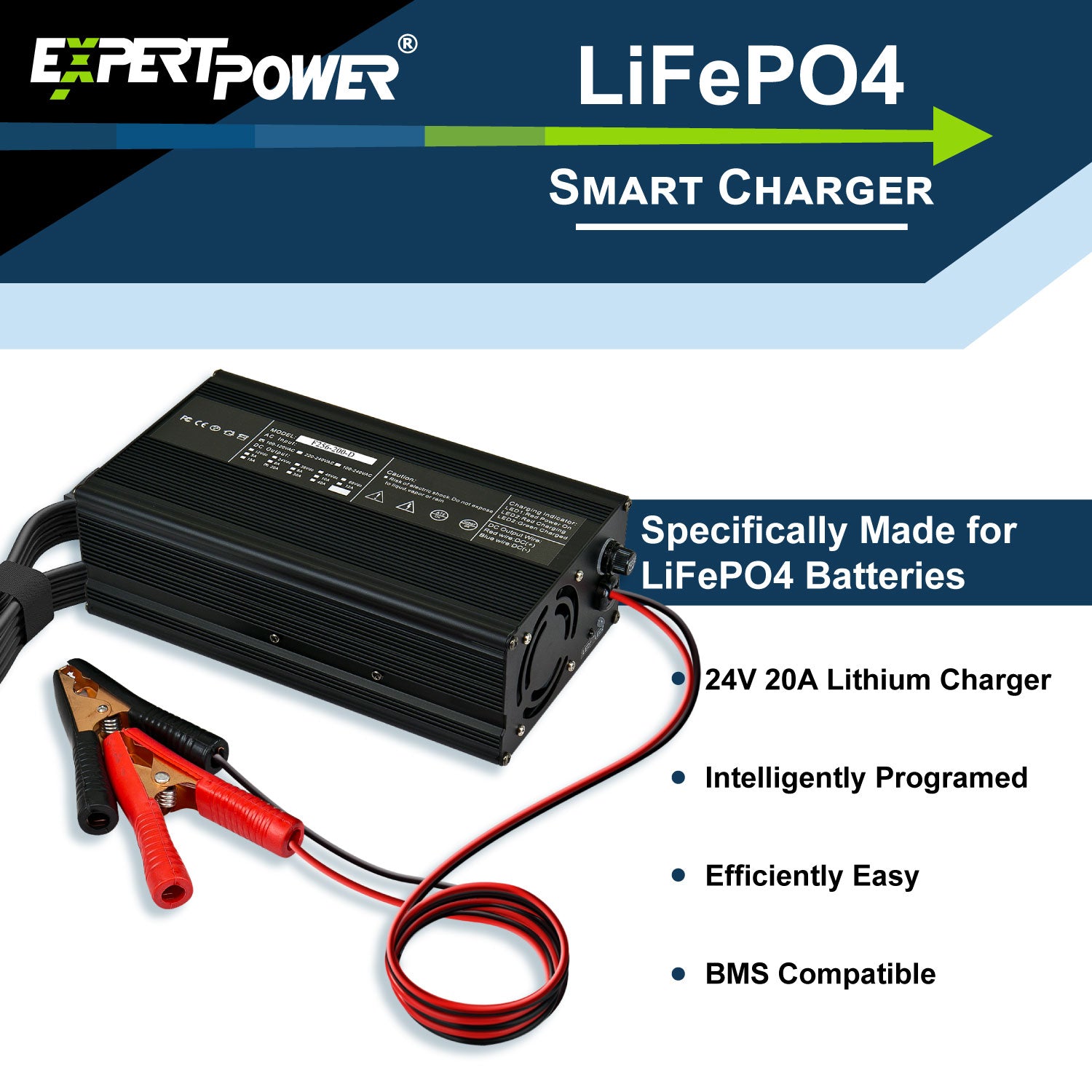 24V 20A Charger - EPC2420 - ExpertPower Direct