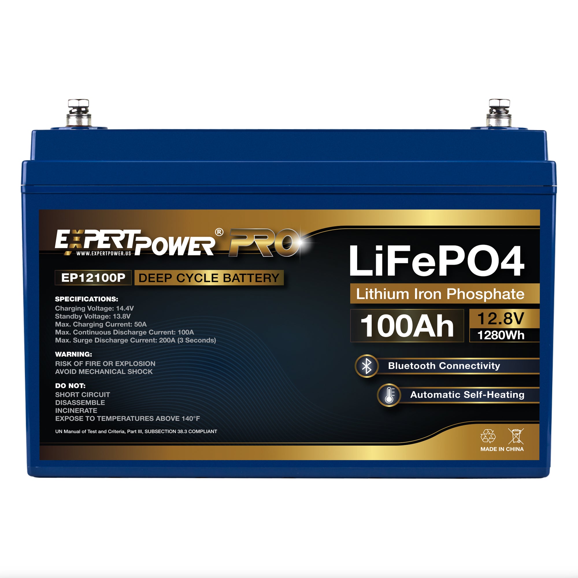 12V 100Ah LiFePO4 - EP12100 PRO - ExpertPower Direct