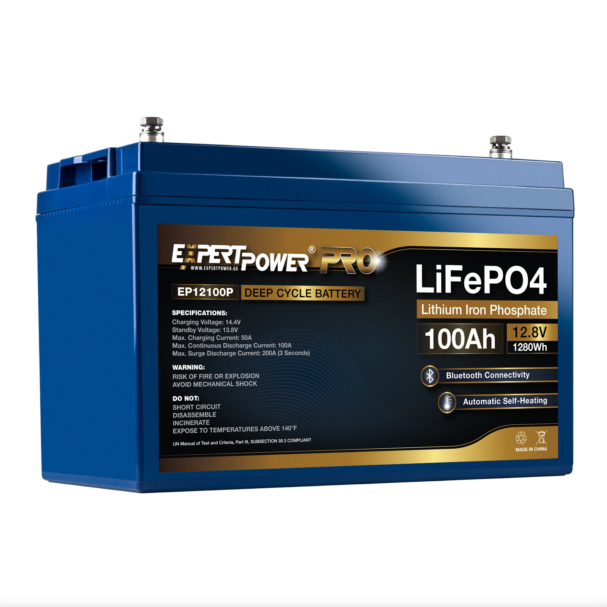 12V 100Ah LiFePO4 - EP12100 PRO - ExpertPower Direct