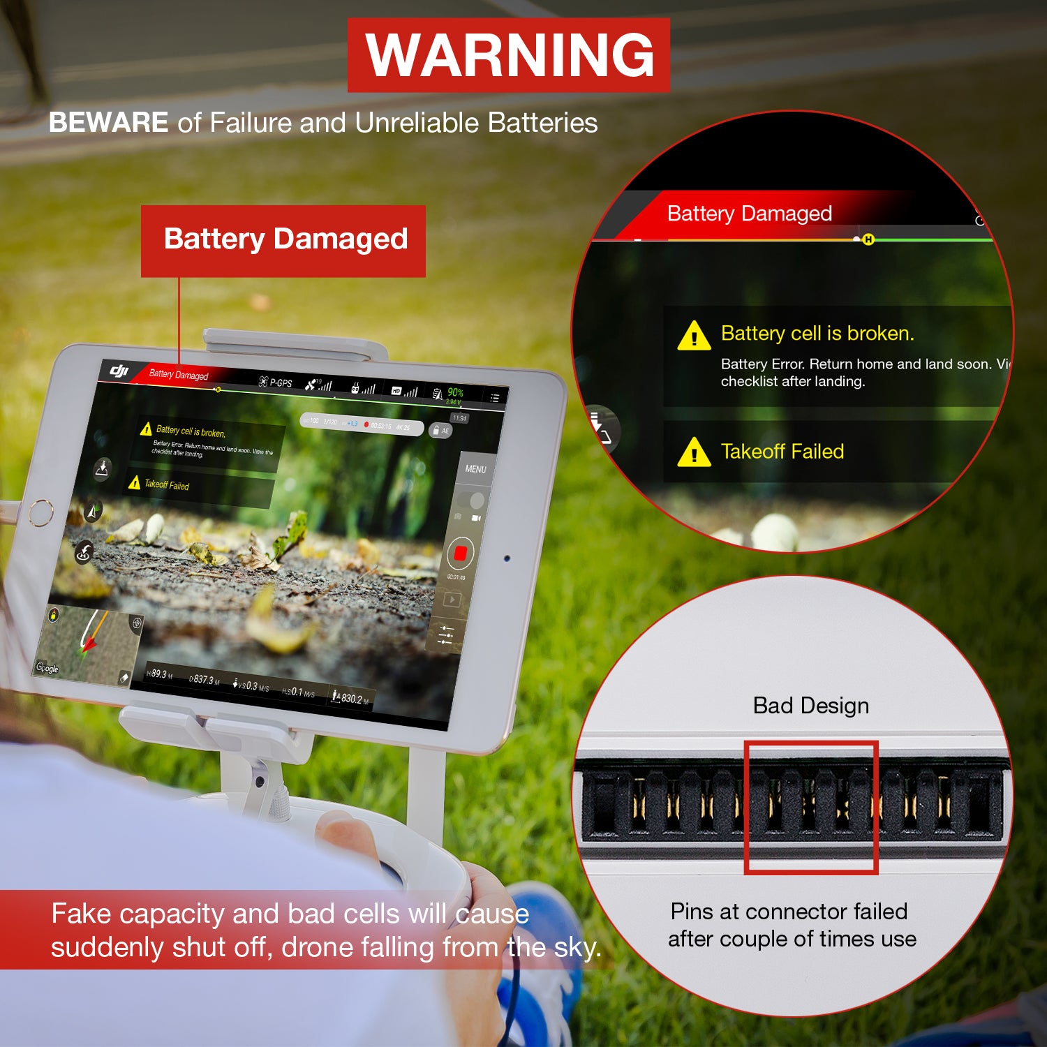 DJI Phantom 4 Replacement Battery (15.2V 5870mAh) - ExpertPower Direct