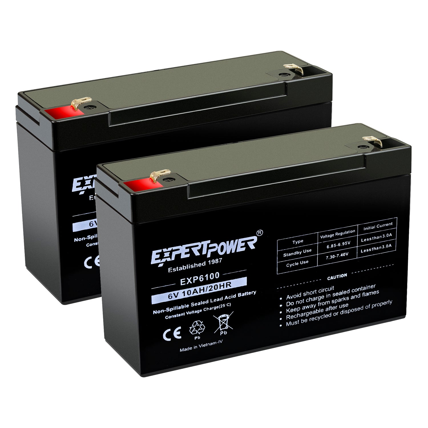 EXP6100 6V 10Ah - ExpertPower Direct